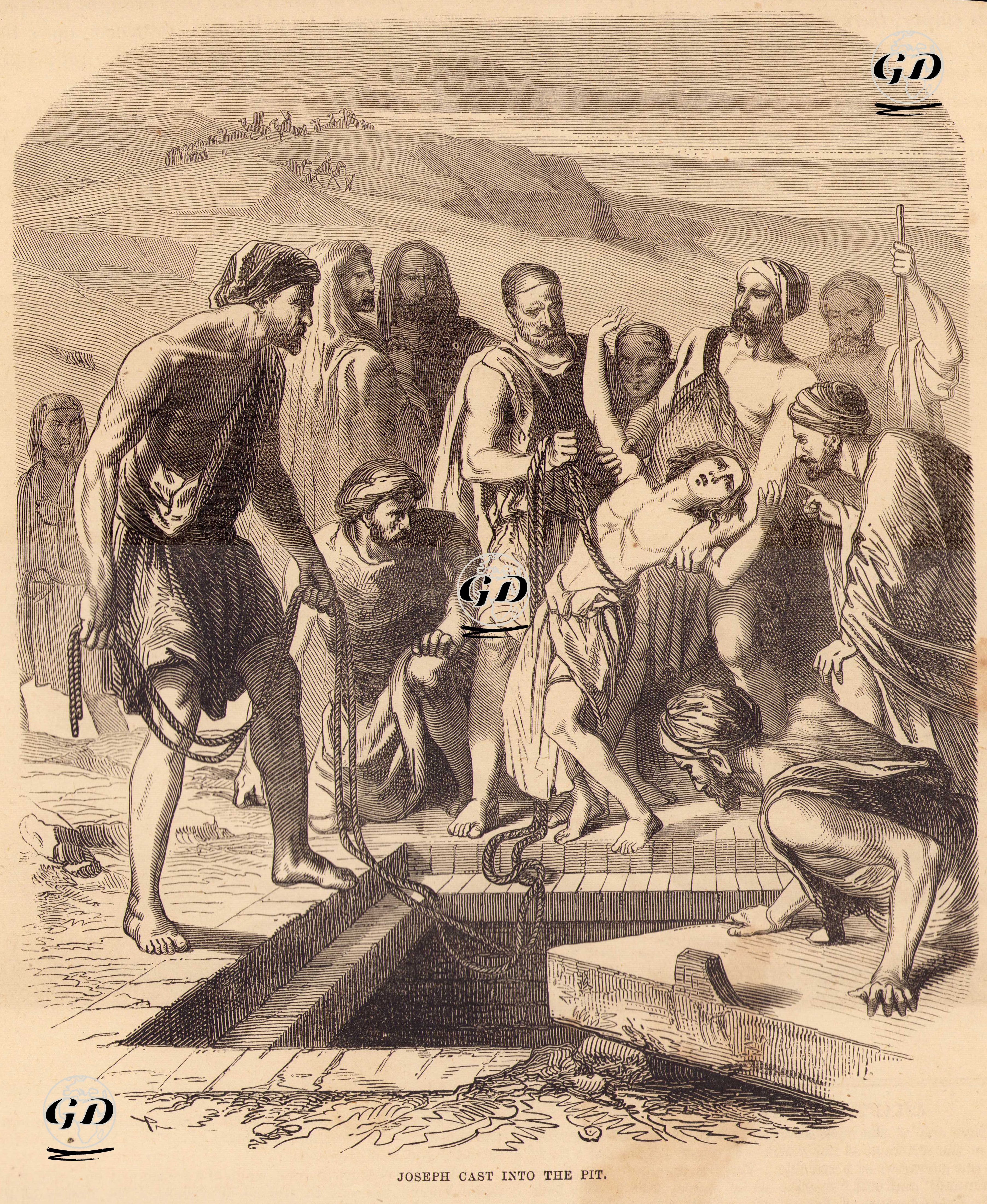 Joseph Cast Into The Pit -  - 1860's