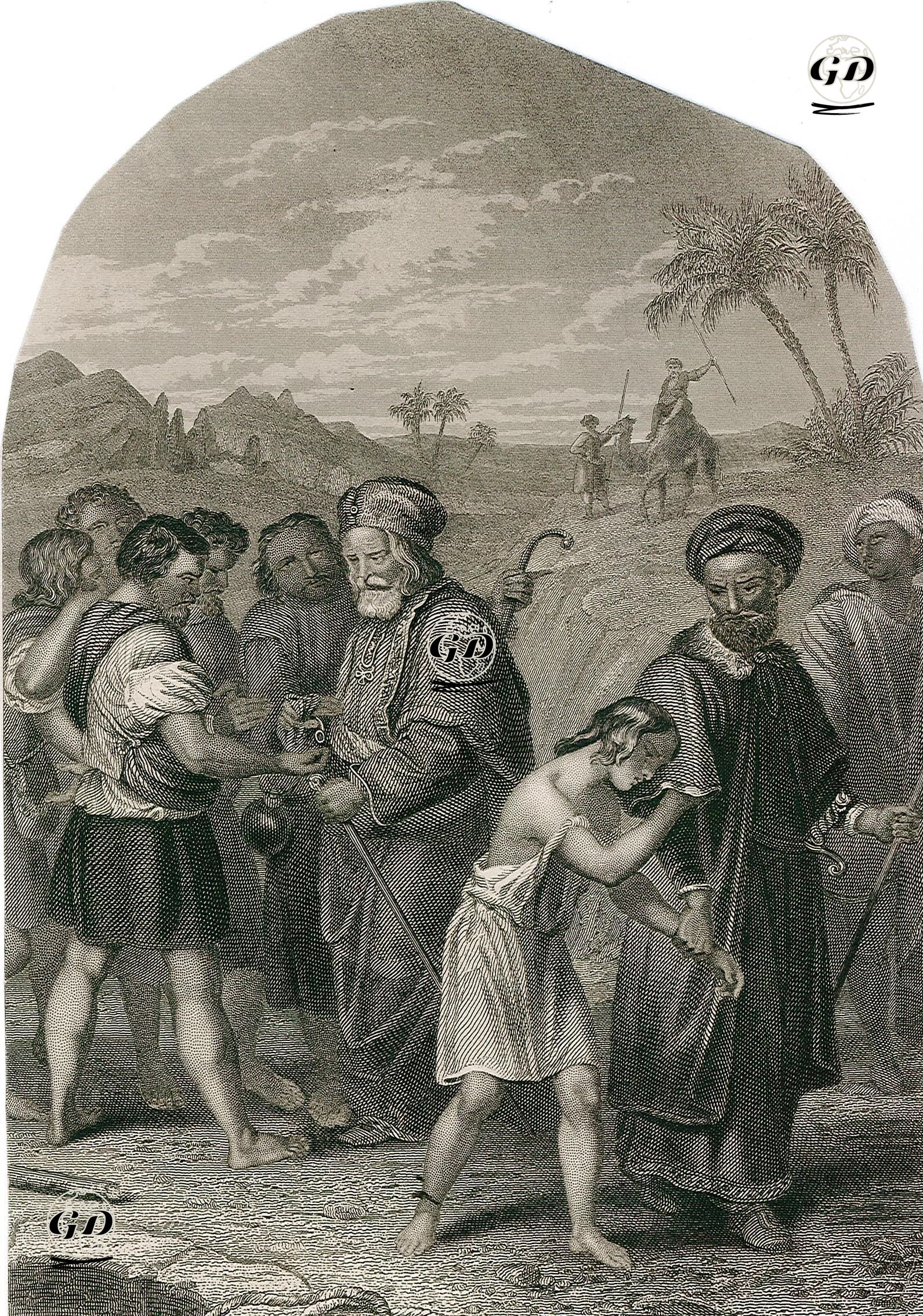 Kardeşlerinin Hazreti Yusuf'u Midyanlı (ismaililer) Tüccarlara Satmaları, Genesis (Diriliş), Chapter (Bölüm) 37.  -  - 1850's