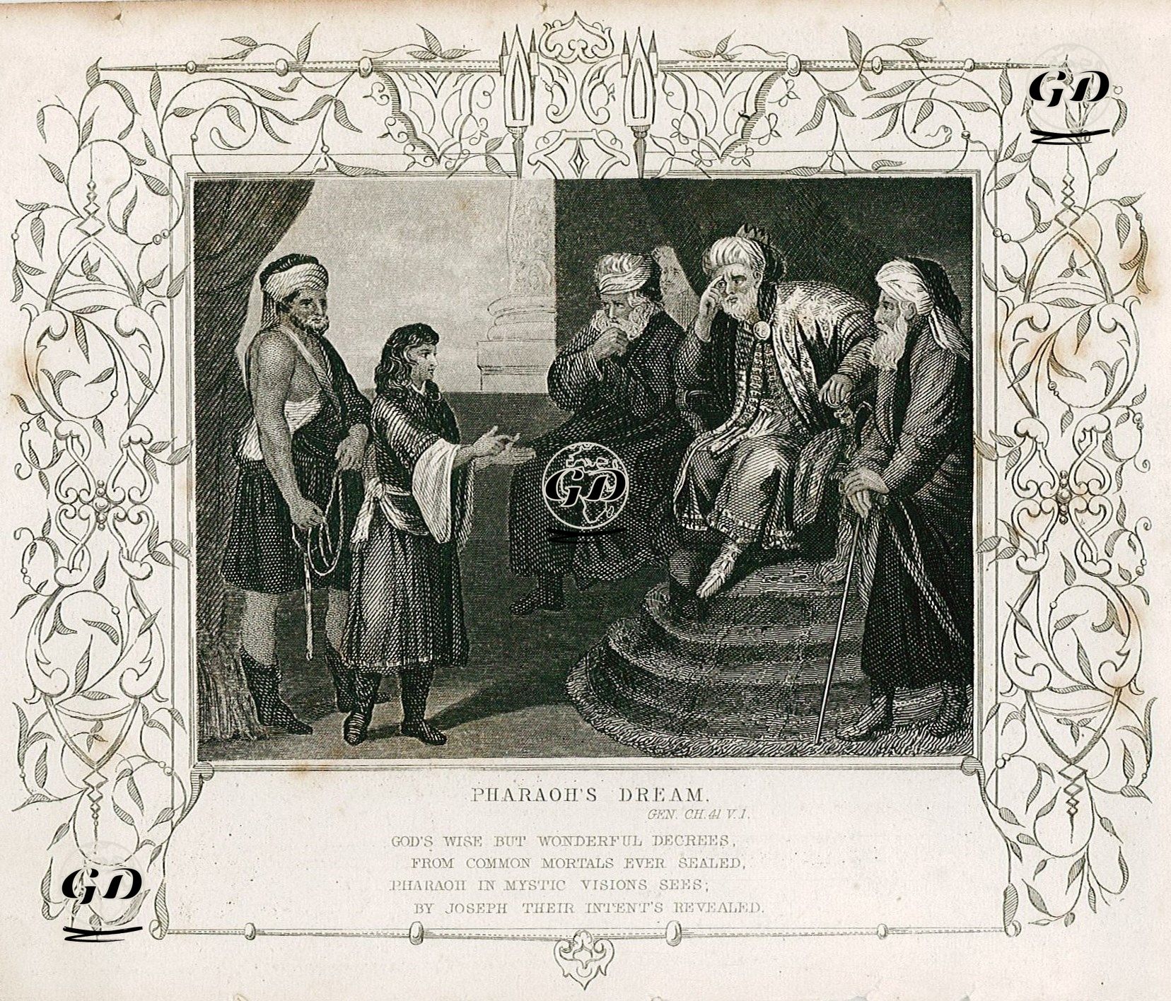 Hazreti Yusuf'un Firavunun Rüyasını Yorumlaması, Genesis (Diriliş), Chapter (Bölüm) 41. Verse(Ayet) 1. -  - 1830's