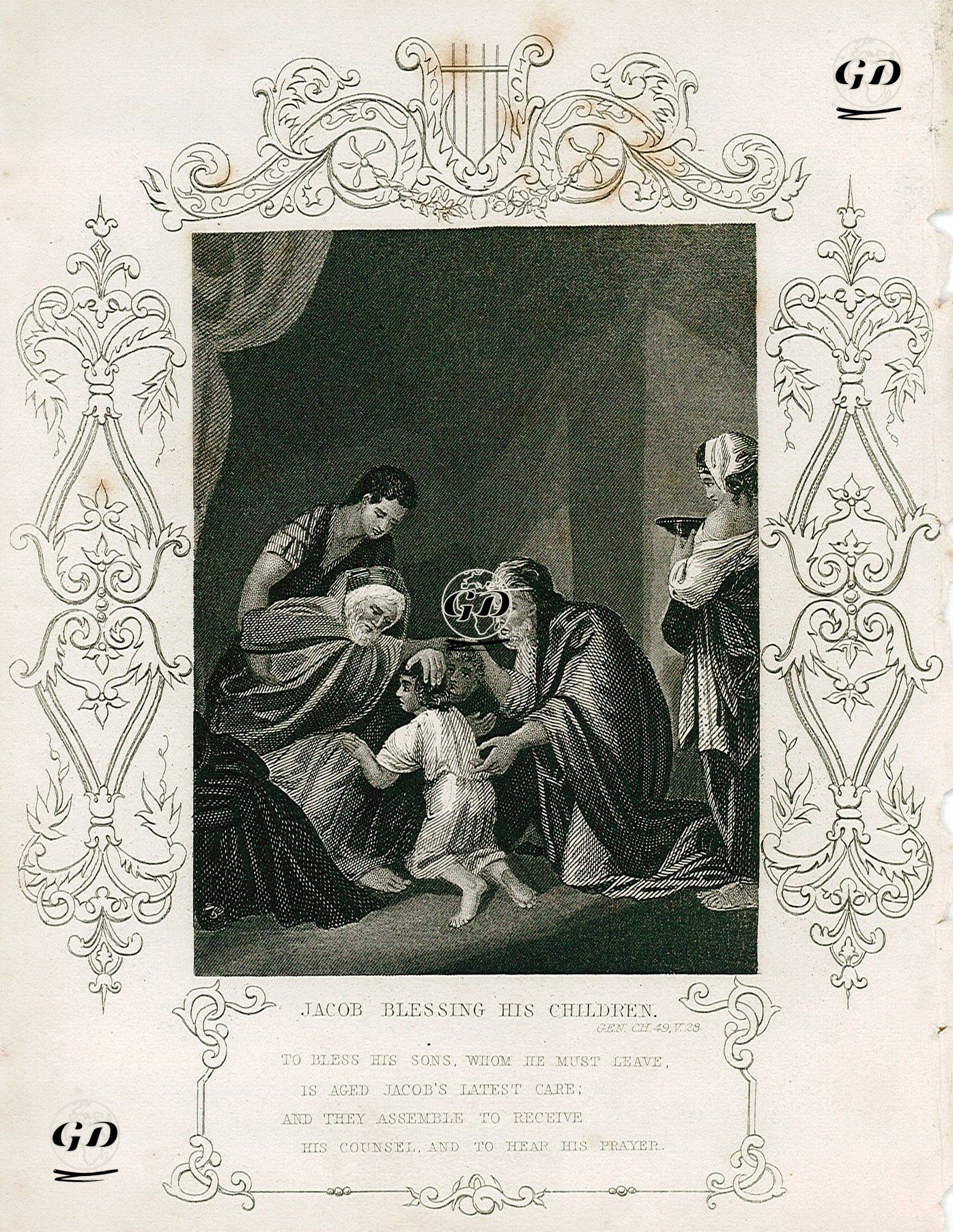 Hazreti Yabup'un Çocuklarını Kutsaması, Genesis (Diriliş), Chapter (Bölüm) 49. Verse (Ayet) 28. -  - 1830's