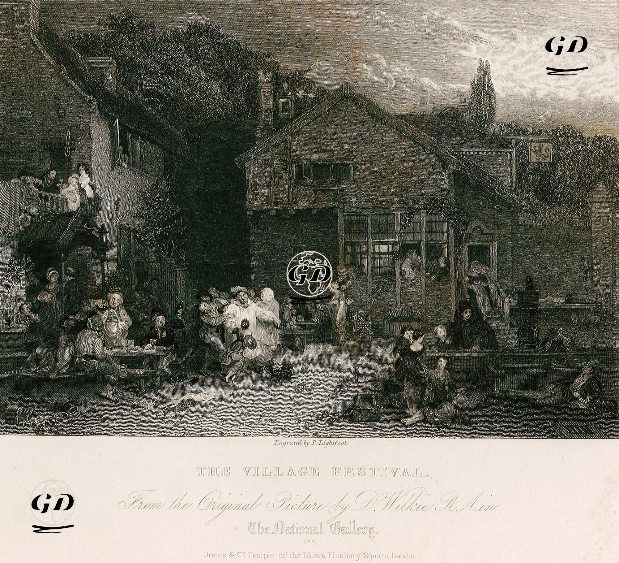 The Village Festival-From The Original Picture By D.Wilkie R.A. İn National Gallery No-2 - David Wilkie (1785-1841) - 1835