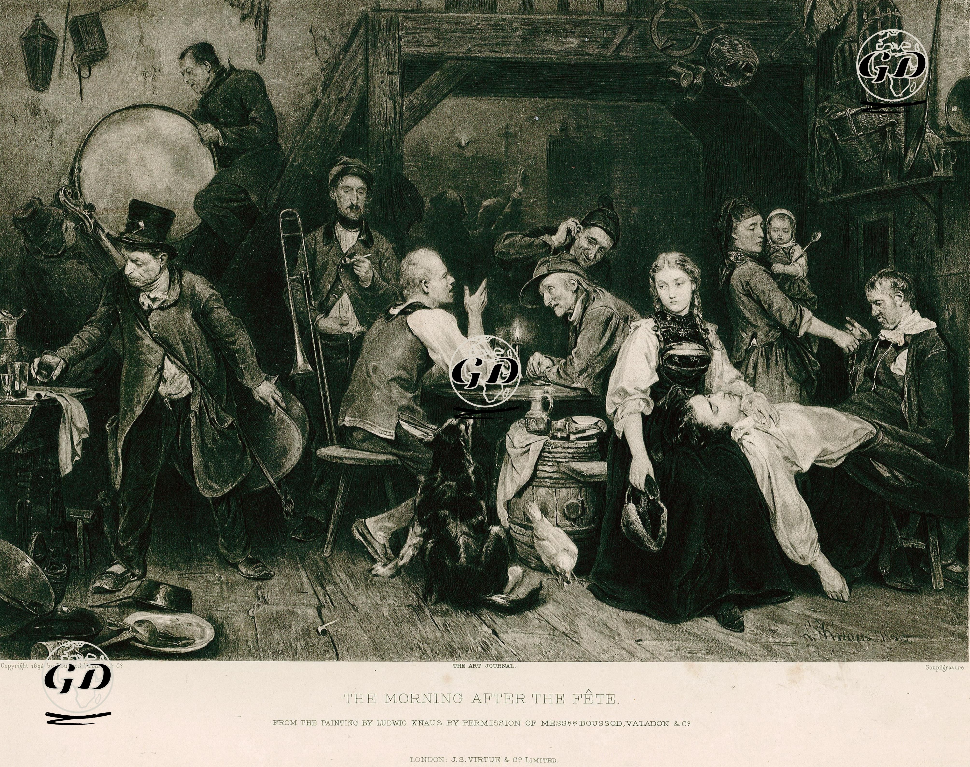 Şölen Sonrası Sabahı - Ludwig Knaus (1829-1910) - 1895