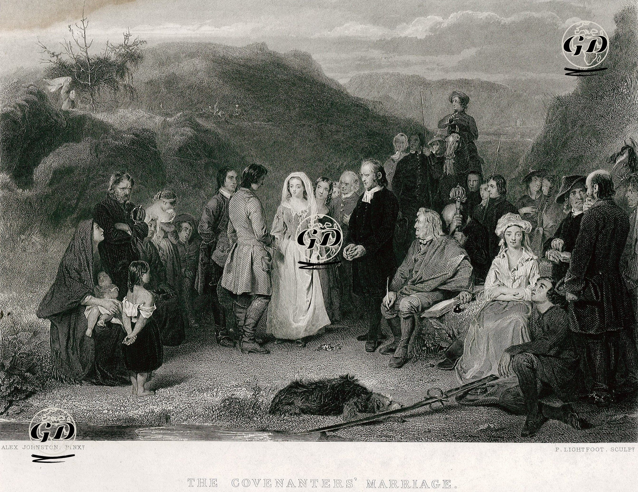 Covenanterlerin Düğünü - Alexander Johnston (1815-1891) - 1870