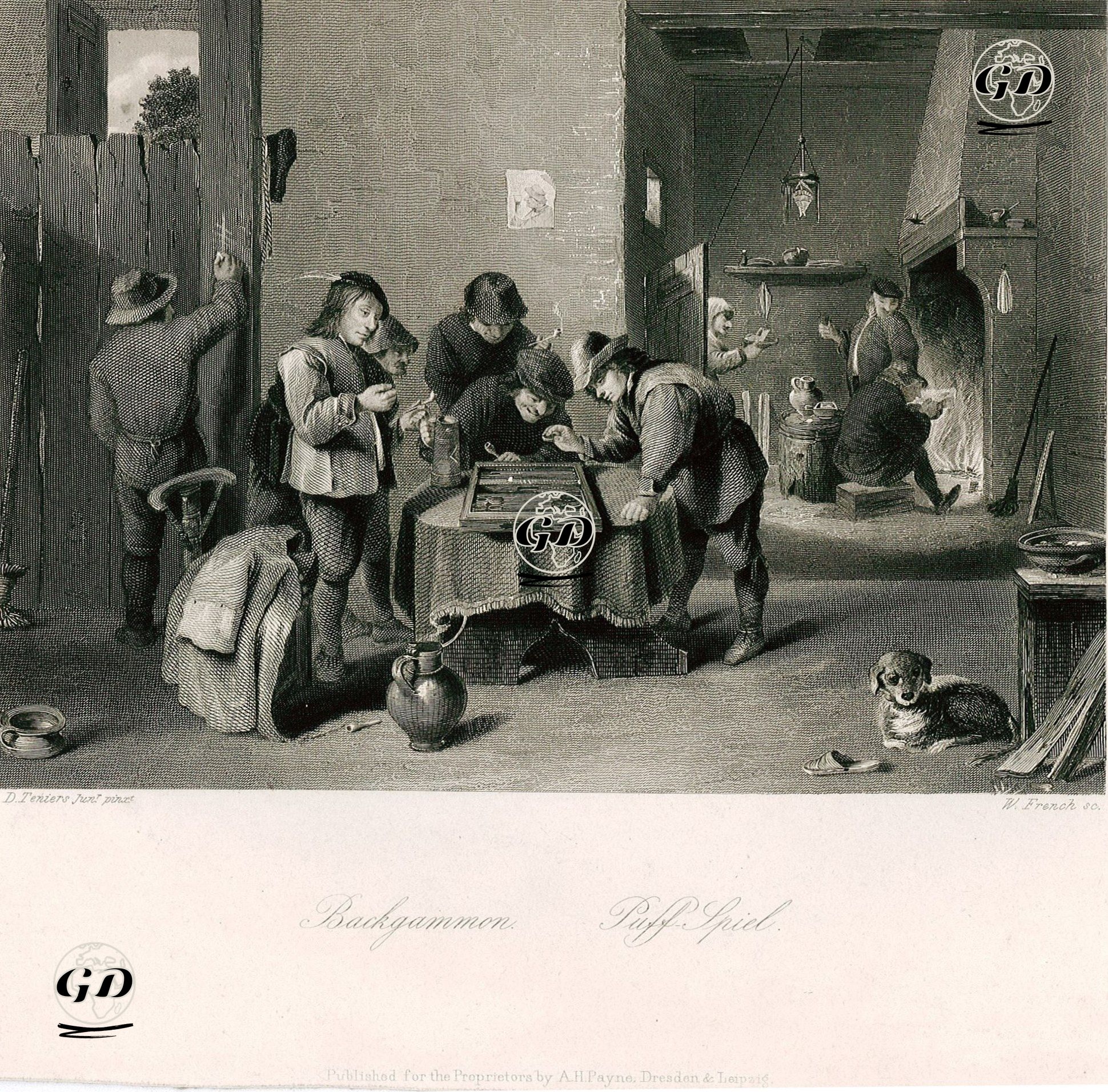Backgammon  - David Teniers (1610-1690) - 1840