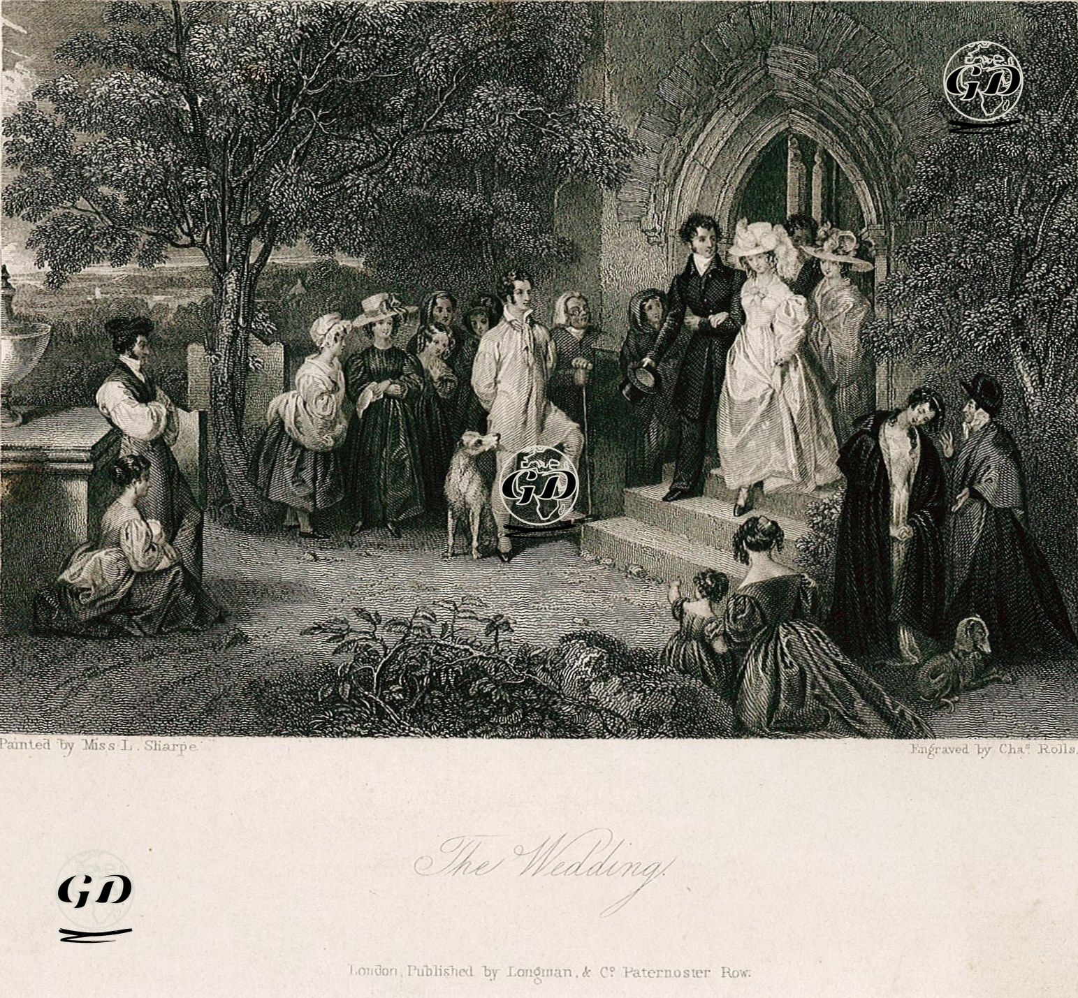 The Wedding  - Louisa Sharpe (1798-1843) - 1836