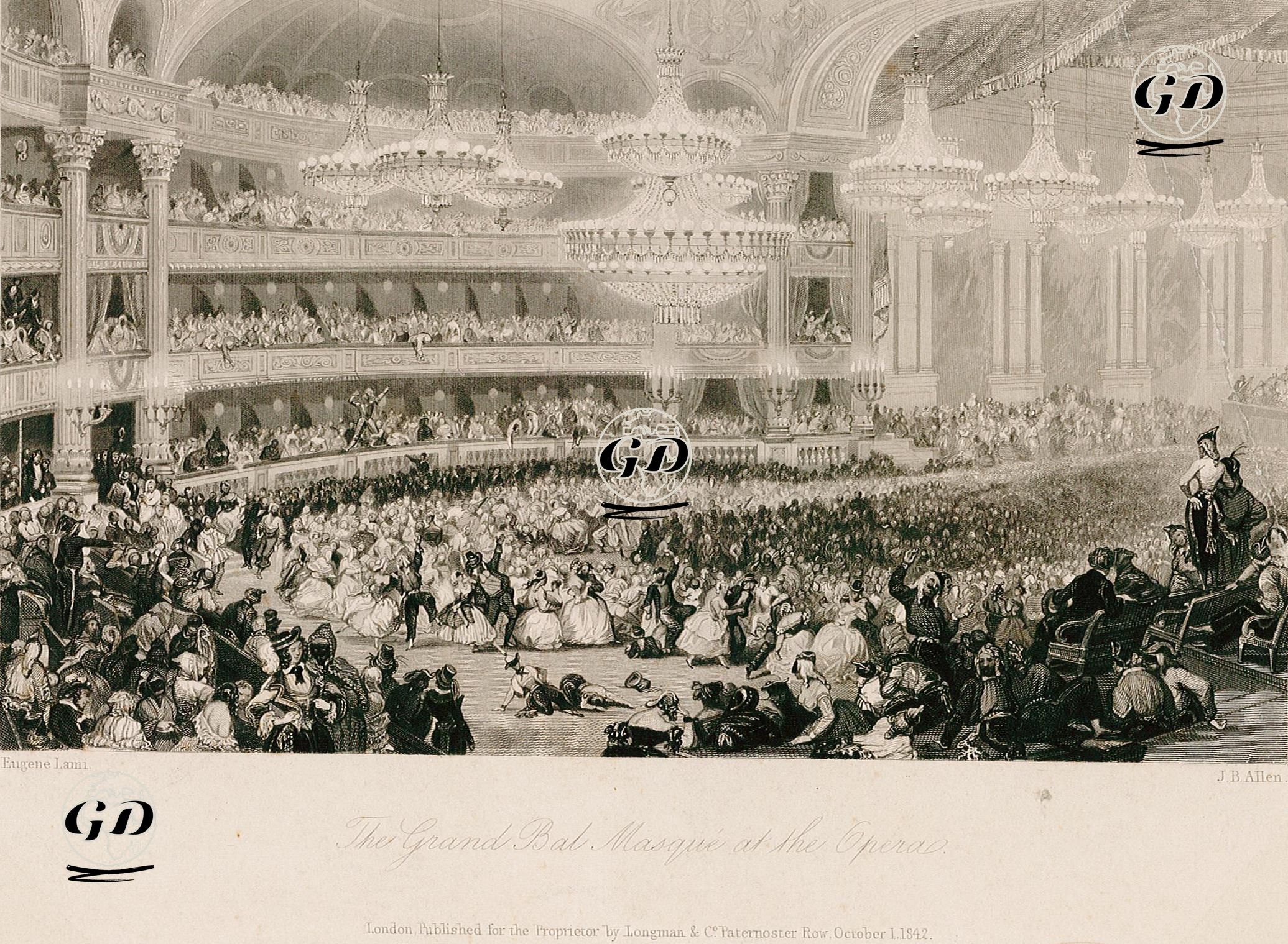 The Grand Bal Mosque At The Opera - Eugene Louis Lami (1800-1890) - 1842