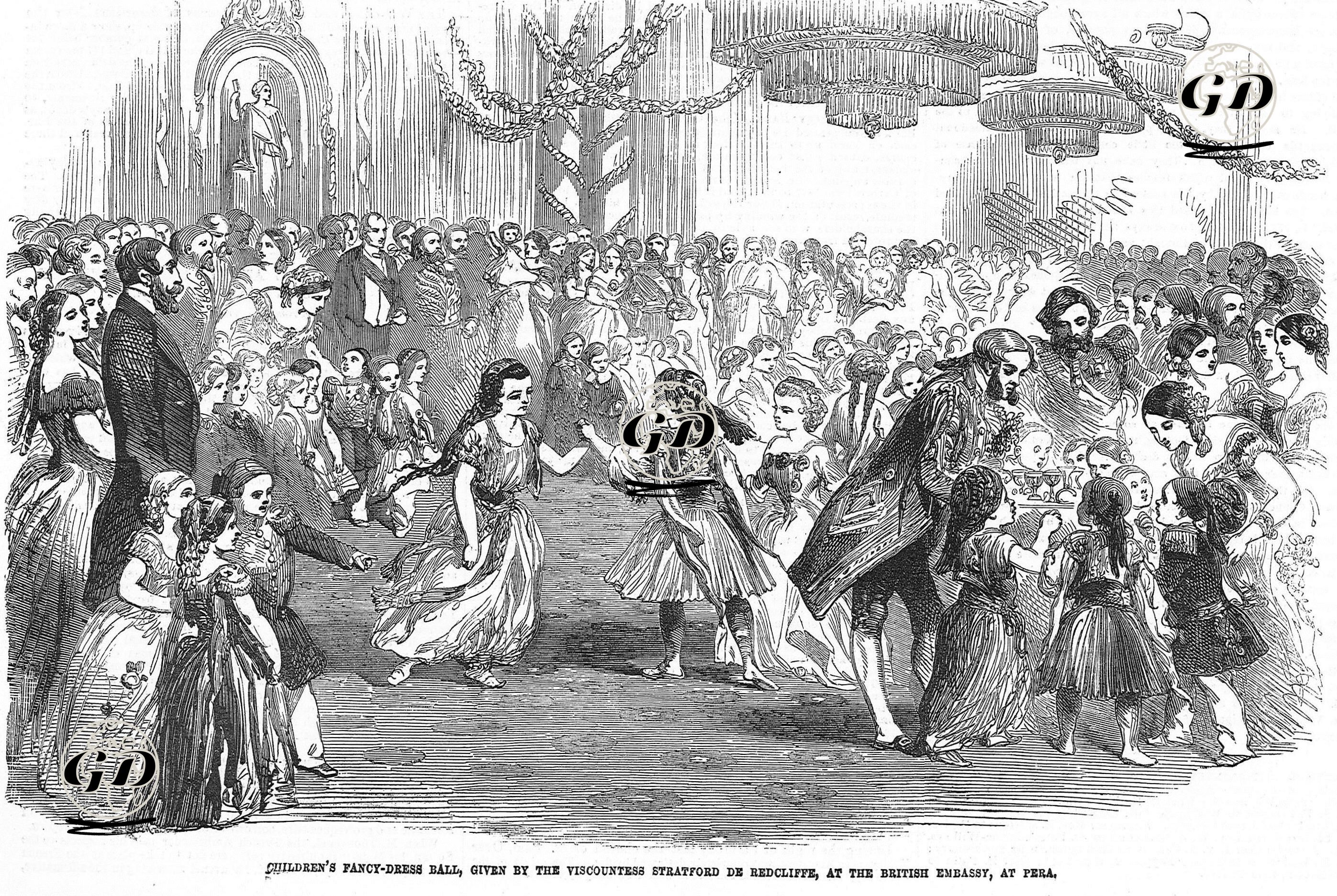 Peradaki İngiliz Büyükelçiliğinde Çocukların Kostümlü Balosu -  - 1856