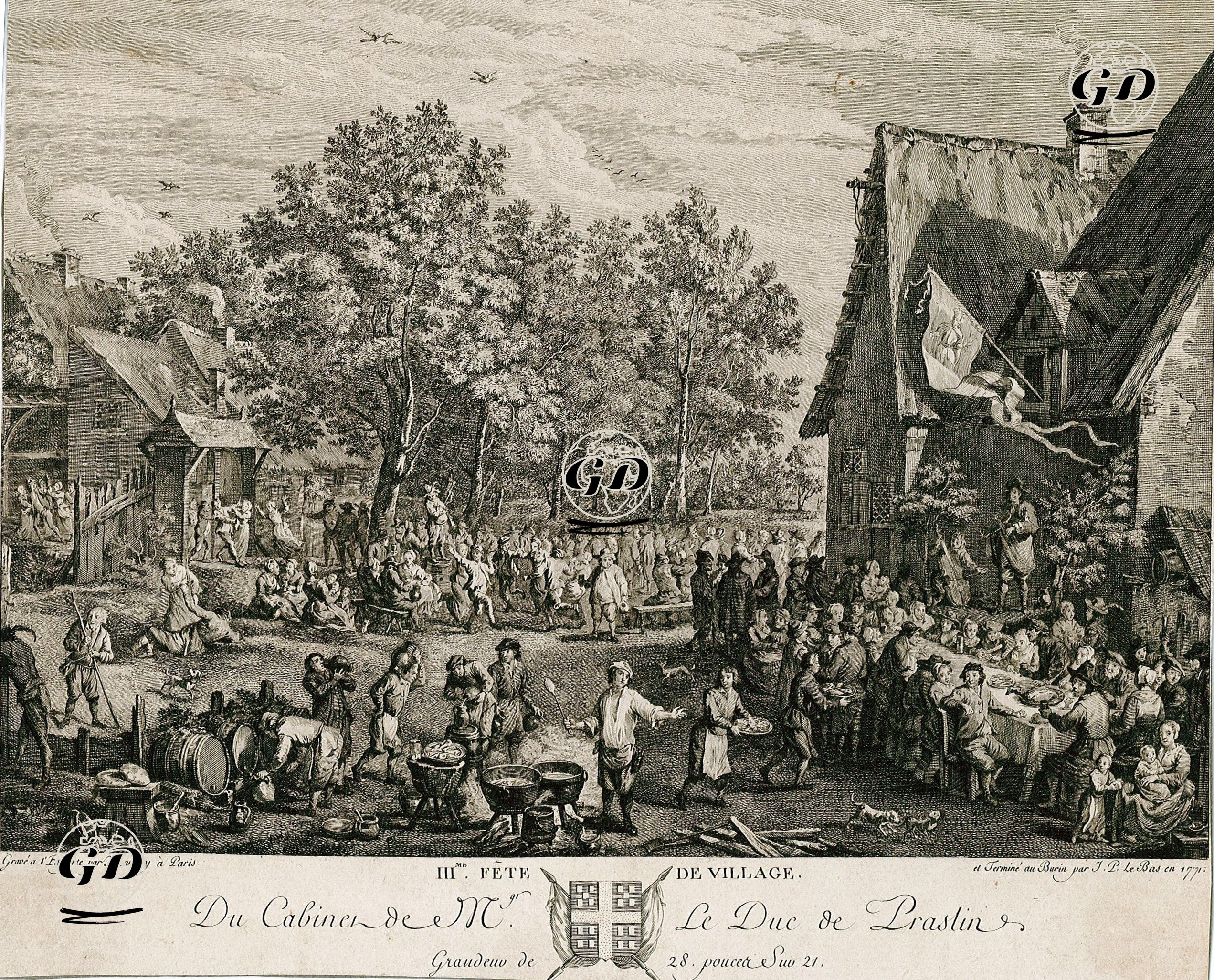 III.Fete De Village, Du Cabinet De Mgr. Le Duc De Praslin  - David Teniers (1610-1690) - 1771