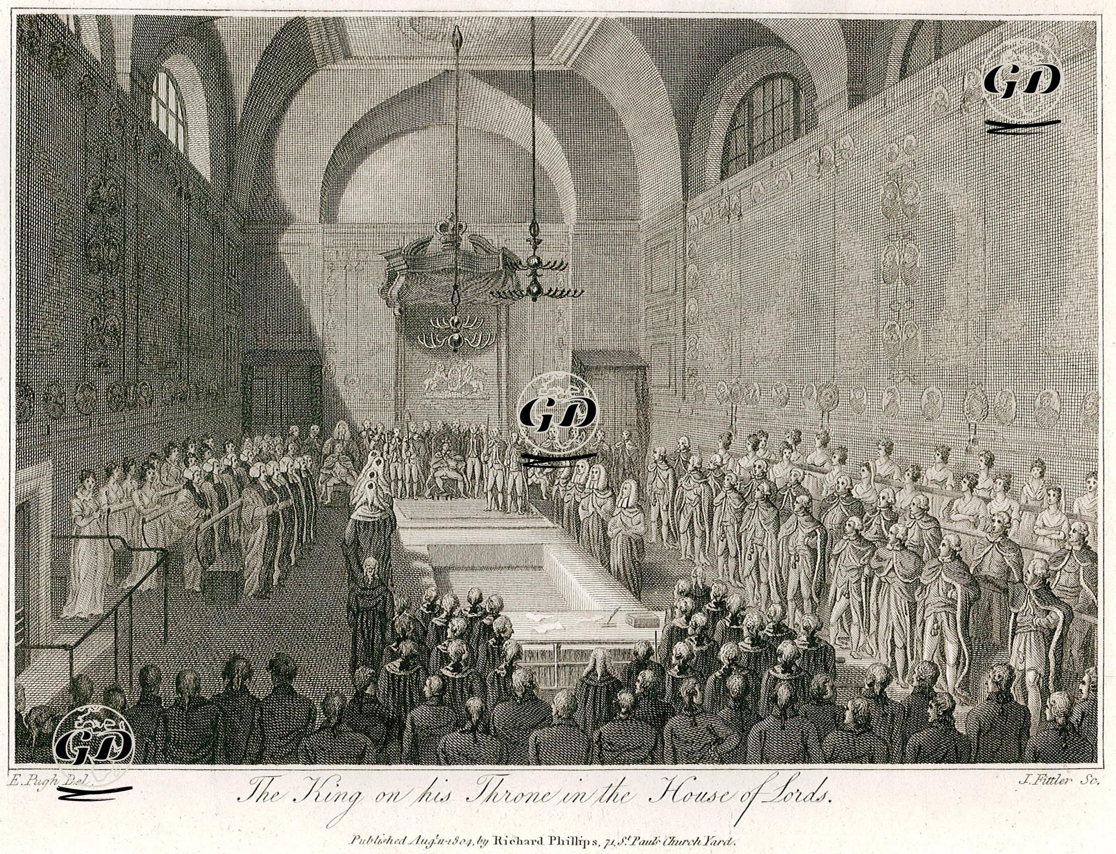 The King on His Throne in The House of Lords - Edward Pugh (1763-1813) - 1804