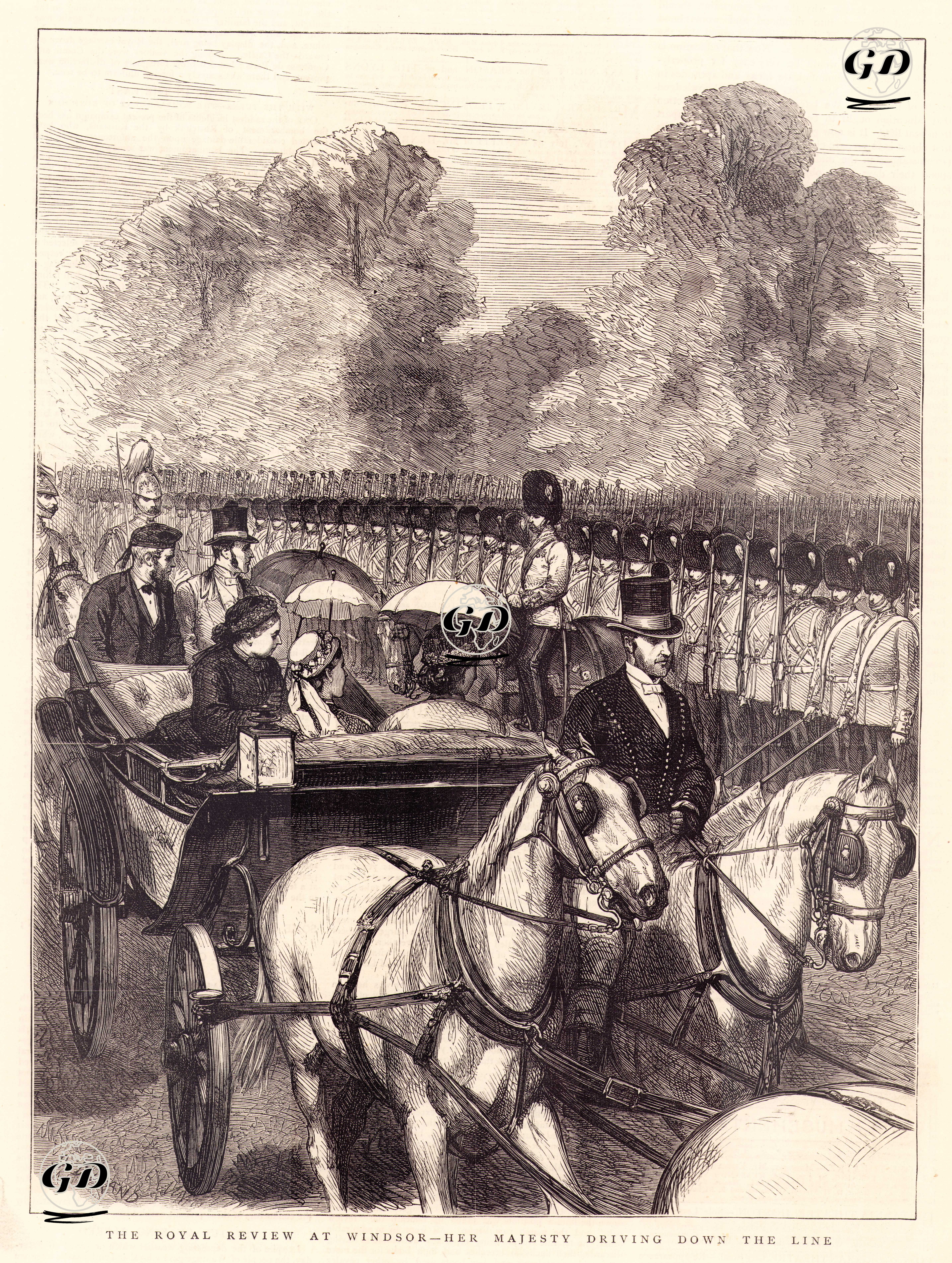 İngiltere Kraliçesinin Tören Alayını Teftişi - Godefroy Durand (1832-1896) - 1877