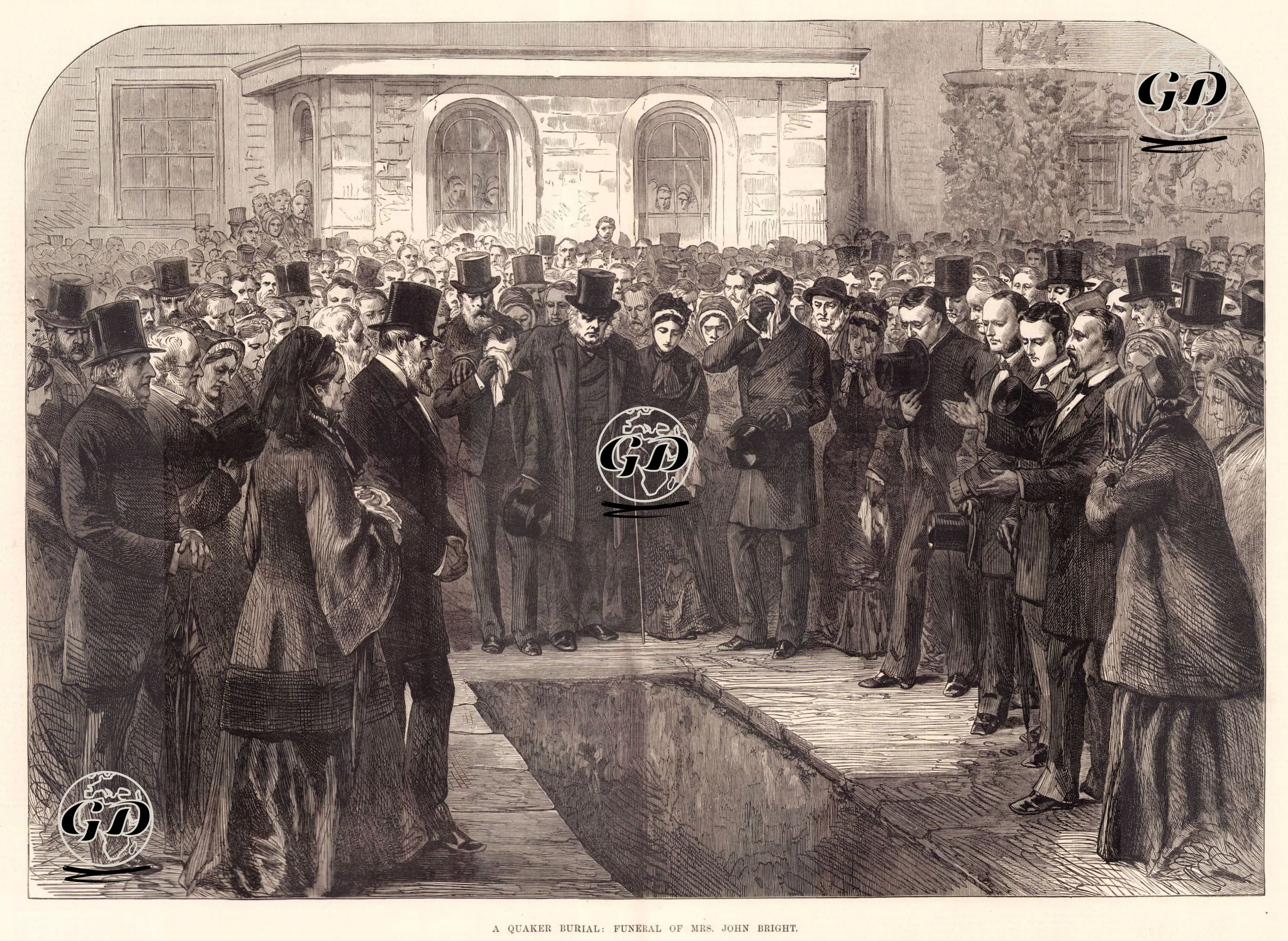 İngiliz Siyasetçi John Bright'in Protestan Geleneklerine Göre Yapılan Cenazesi -  - 1878