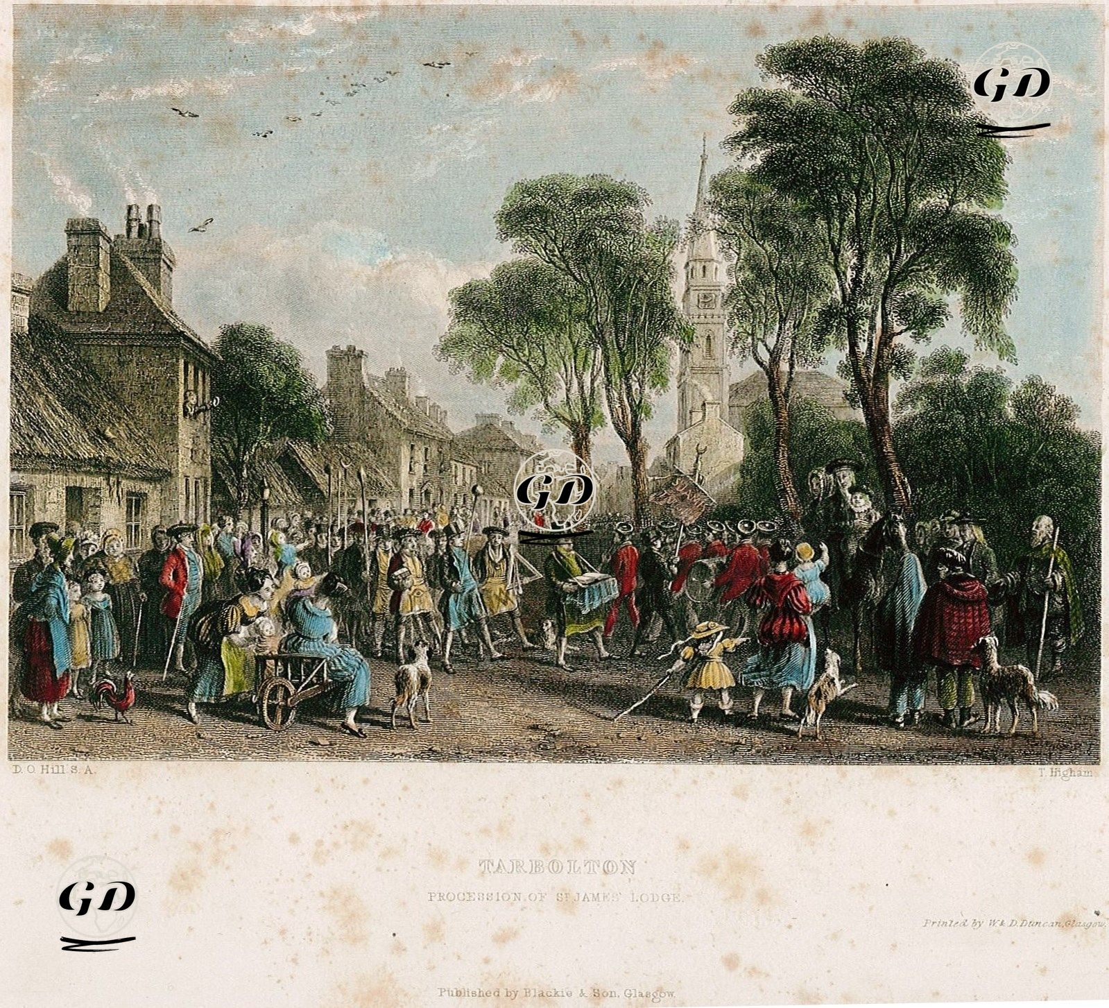 Tarbolton, Procession Of St.James Lodge - David Octavius Hill (1802-1870) - 1846