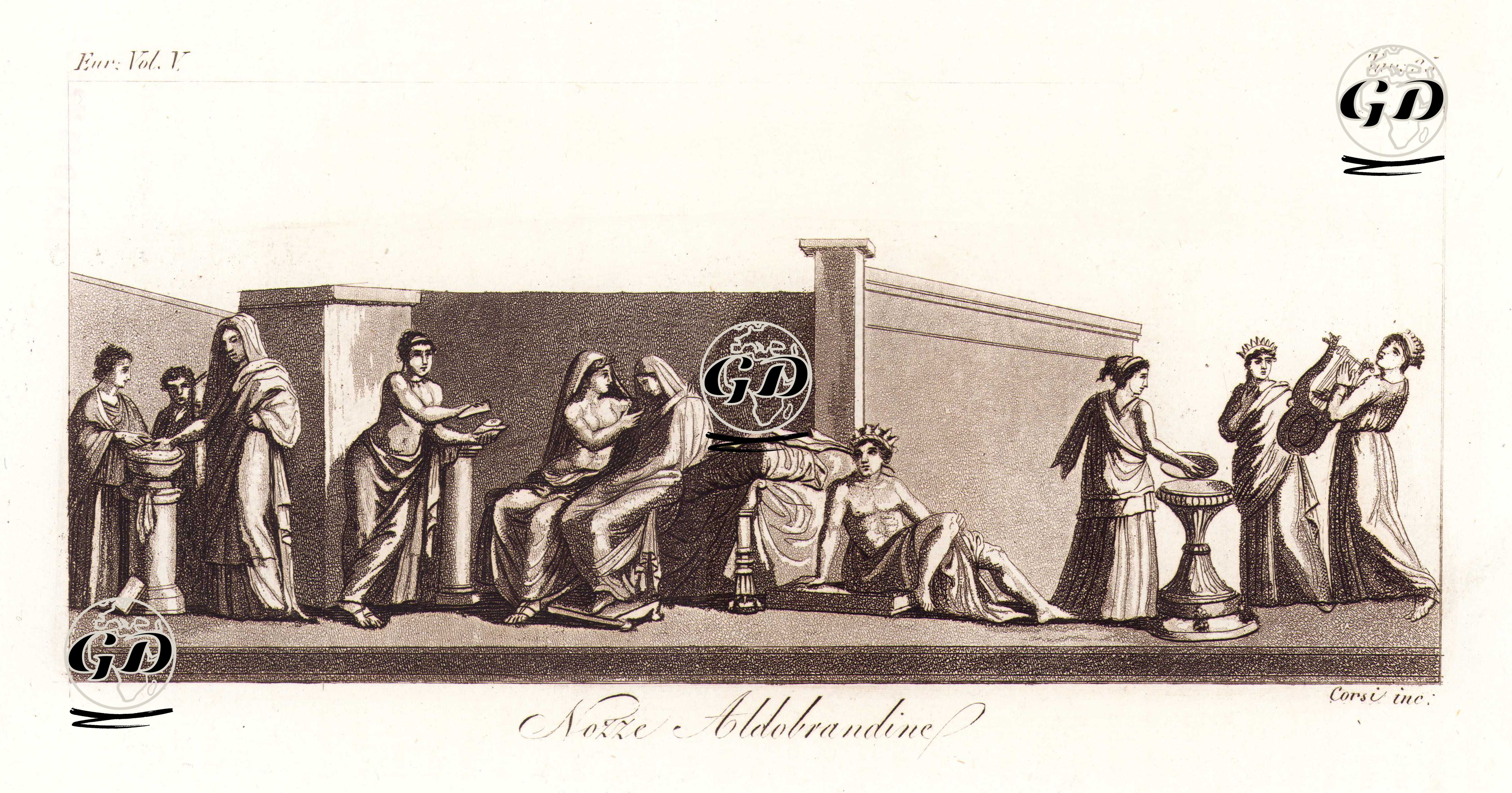 Aldobrandine Düğünü, Avrupa. Cilt V. Resim 35. -  - 1820's-1840's