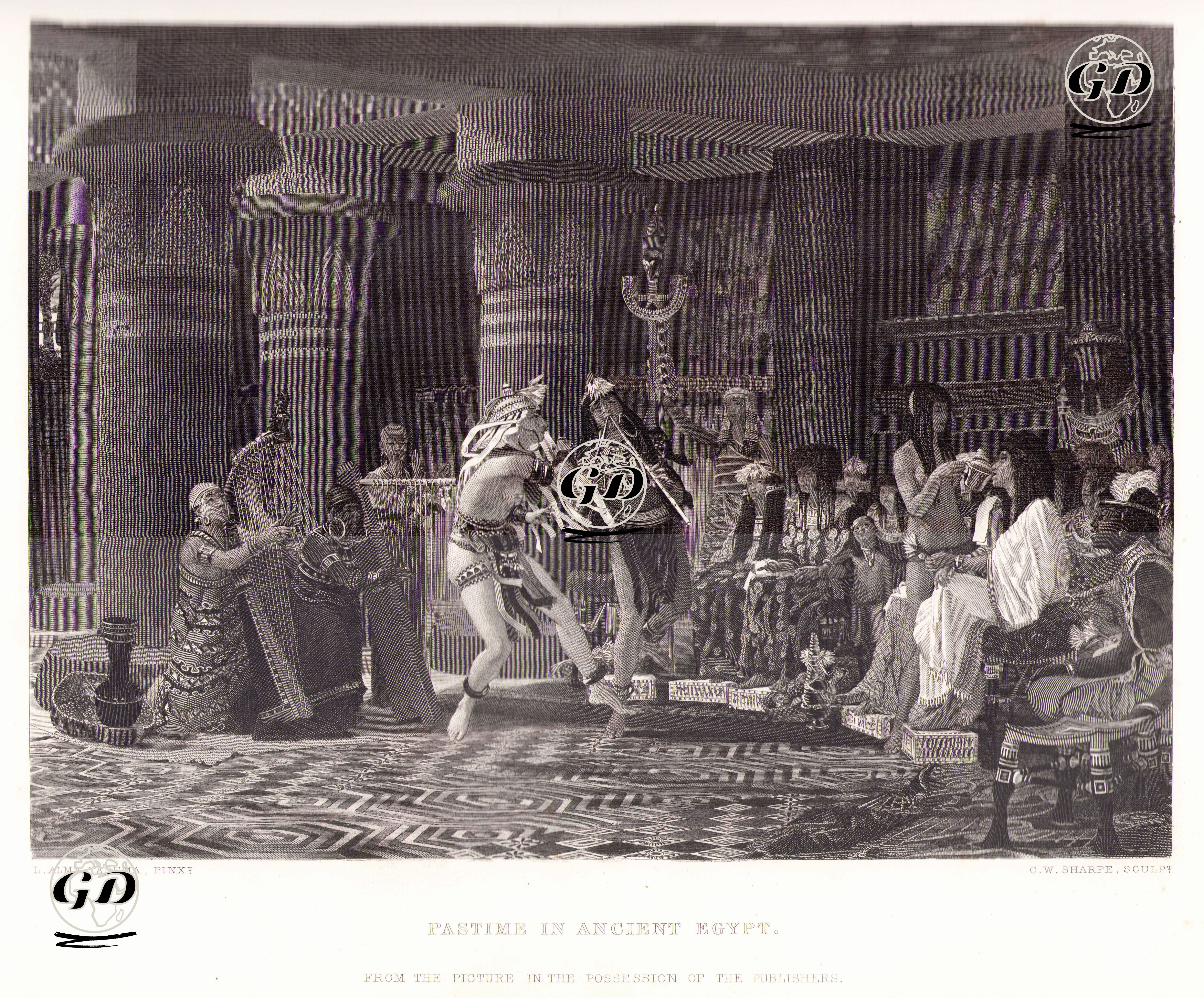 Eski Mısır'da Eğlence - Lawrence Alma Tadema (1836-1912) - 1874