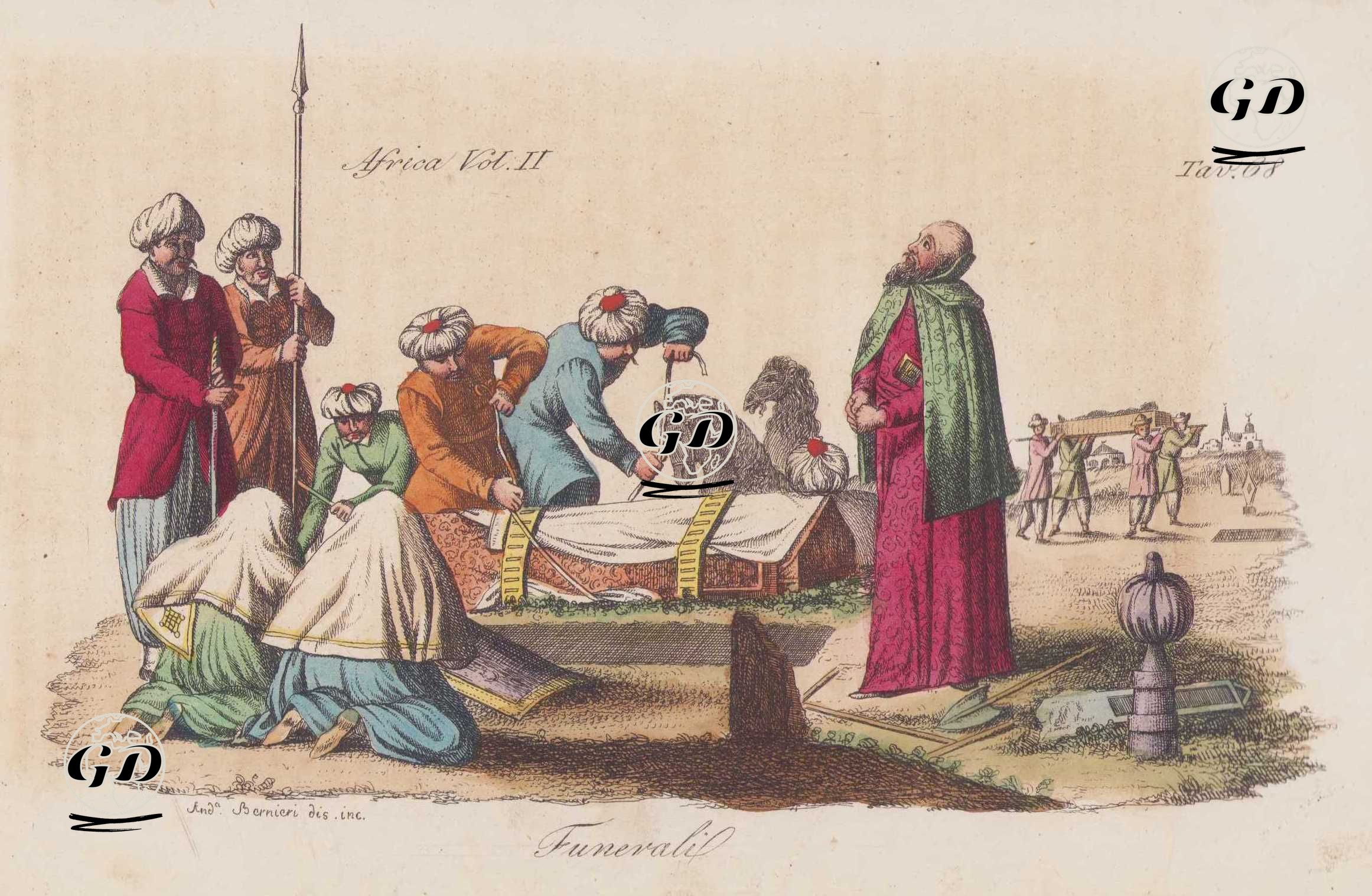 Kuzey Afrika'da Bir Berberi'nin Defin (Cenaze) Töreni, Afrika Cilt II. Resim 68. -  - 1820's-1840's