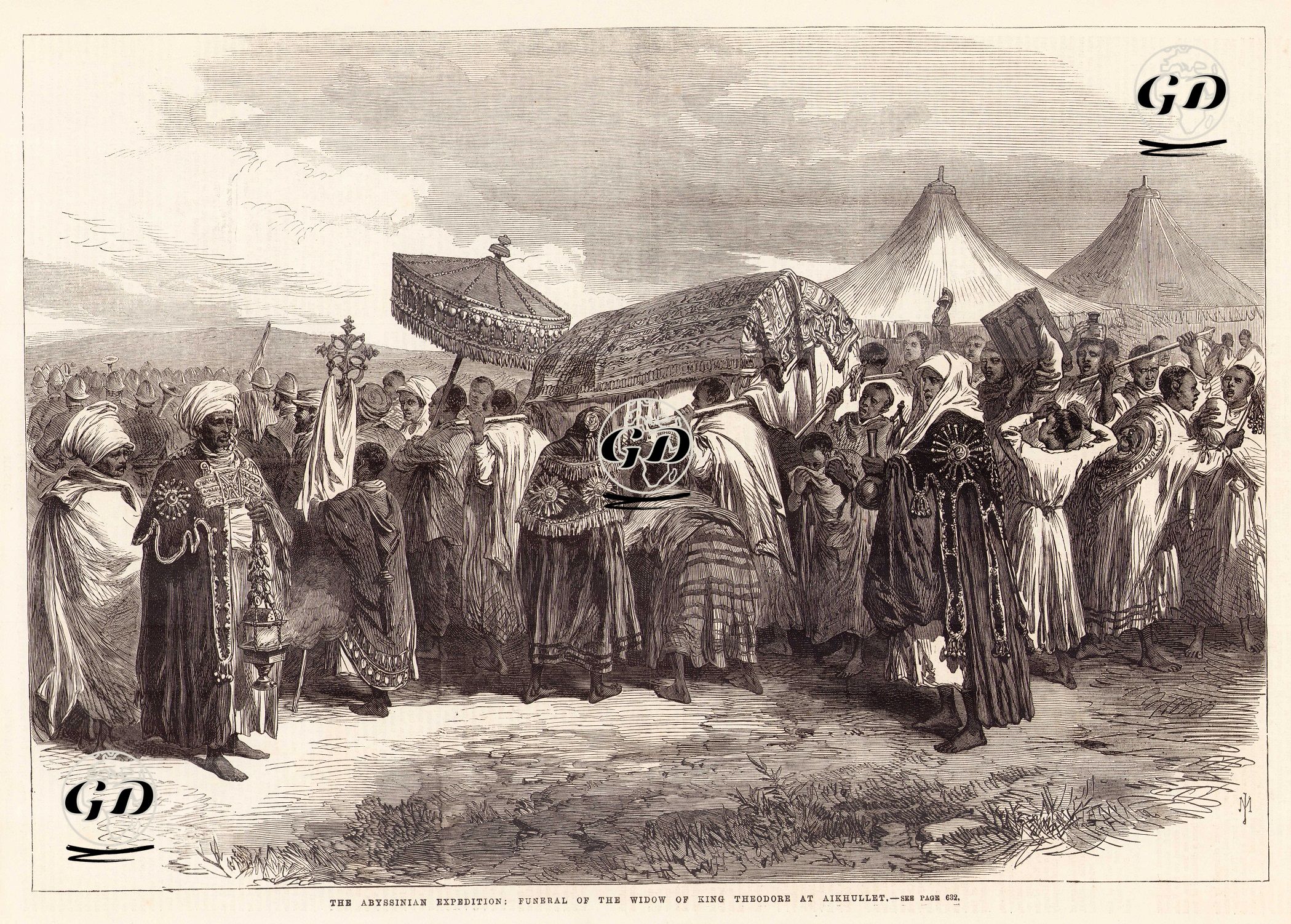 Funeral of the Widow of King Theodore at Aikhullet -  - 1868