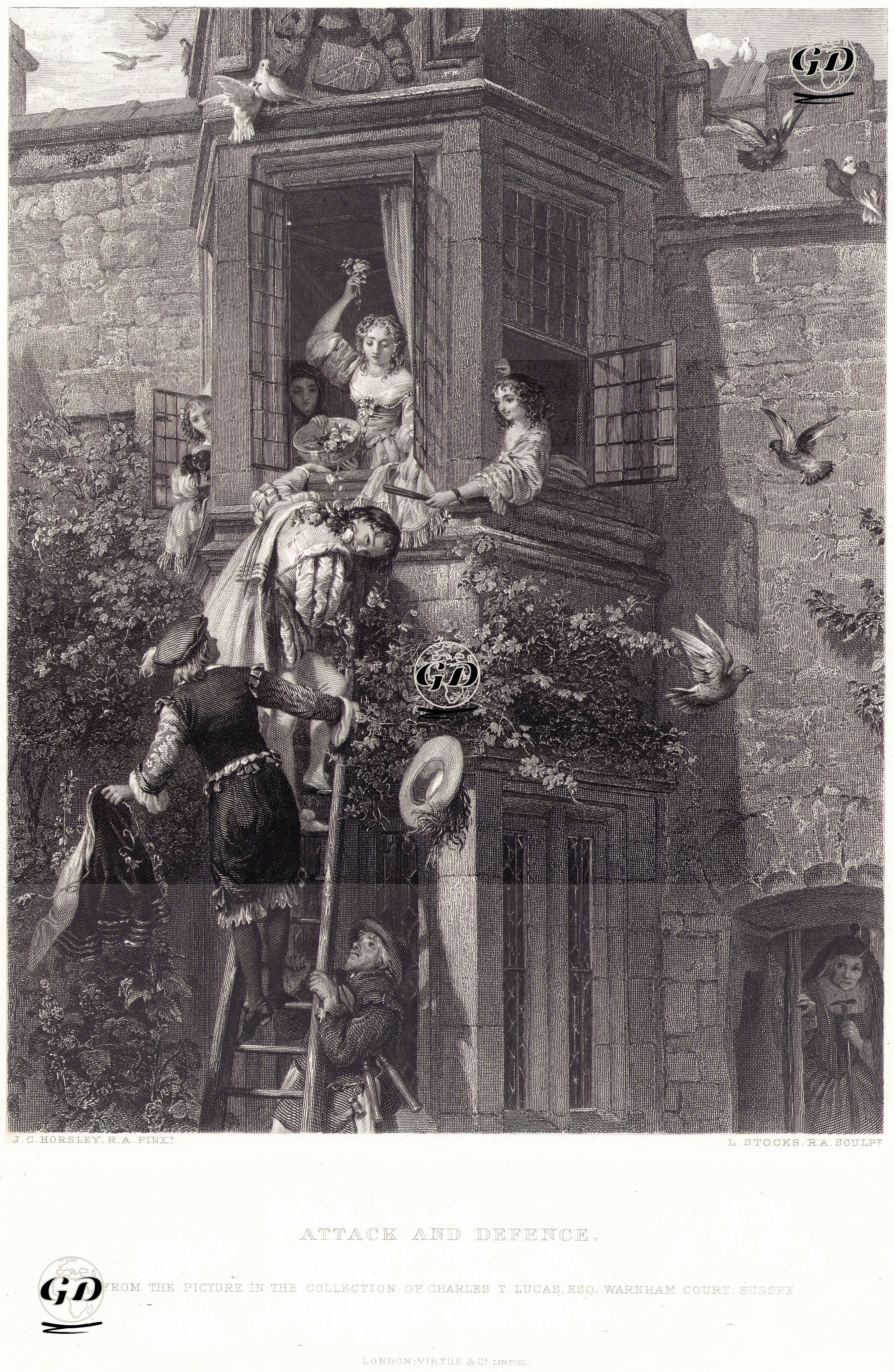 Attack And Defence - John Callcott Horsley (1817-1903) - 1878