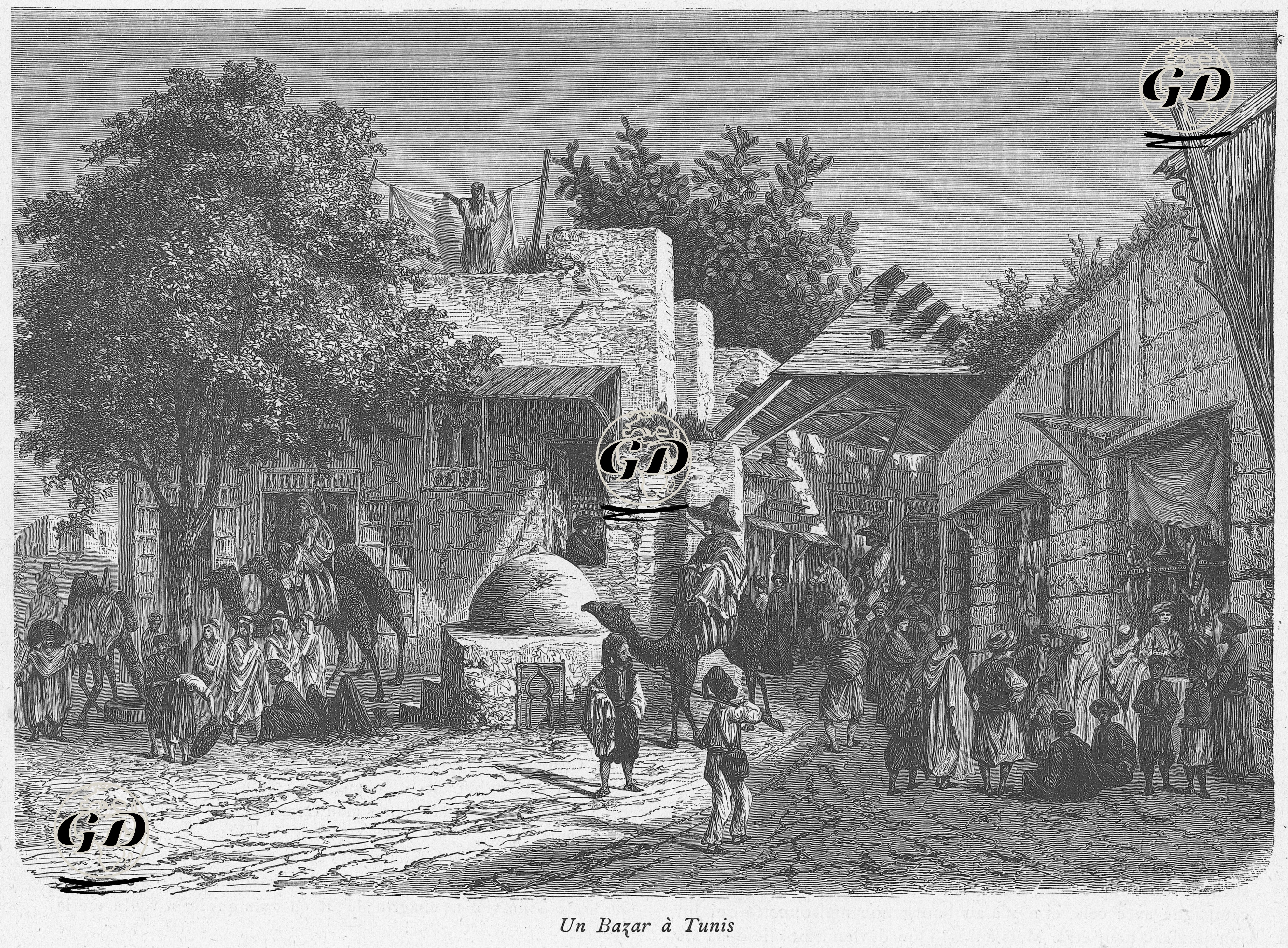 Tunus Şehrinde Bir Pazar  -  - 1889