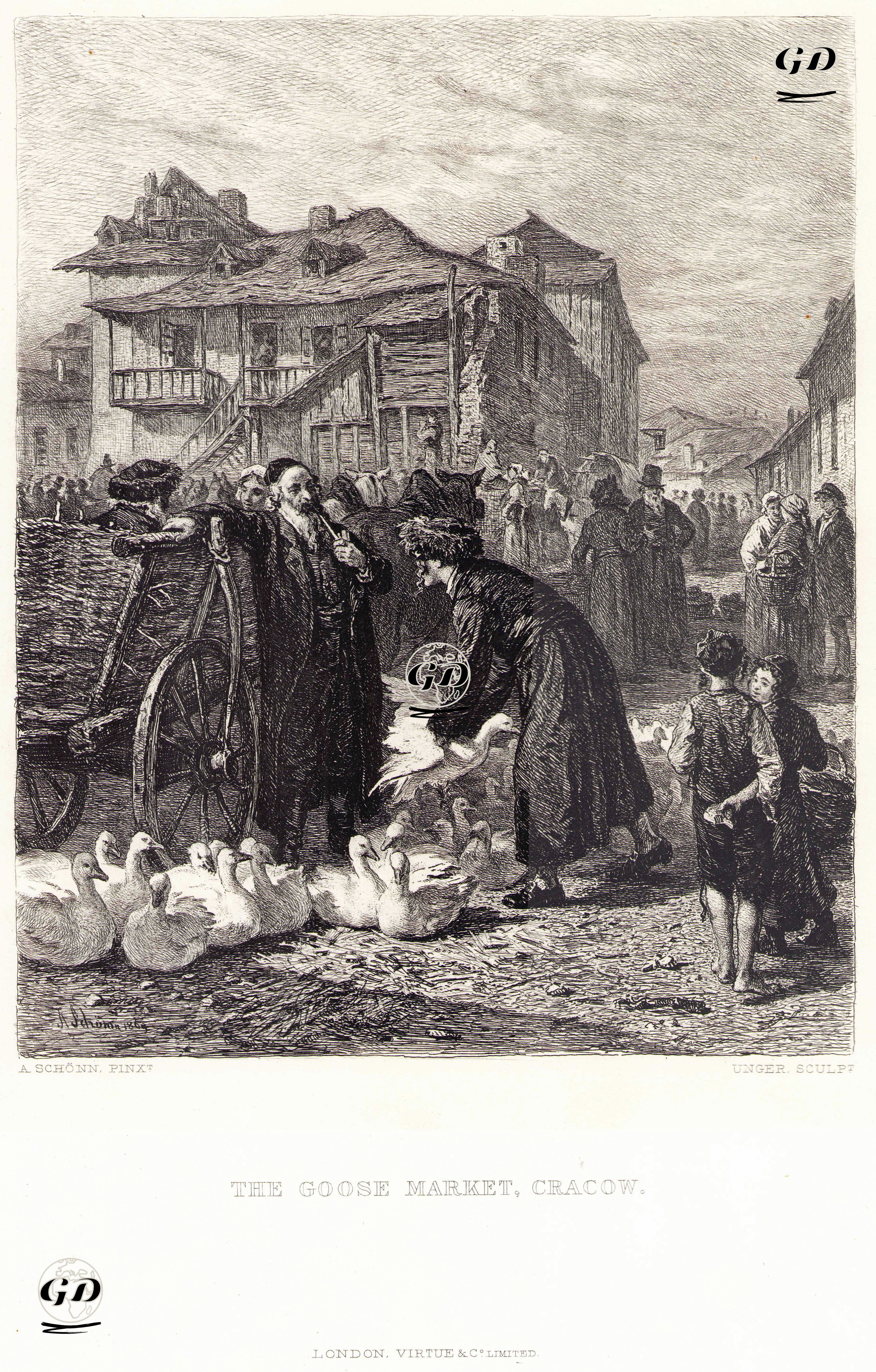Krakow'da Kaz Pazarı - Alois Schonn (1826-1897) - 1880