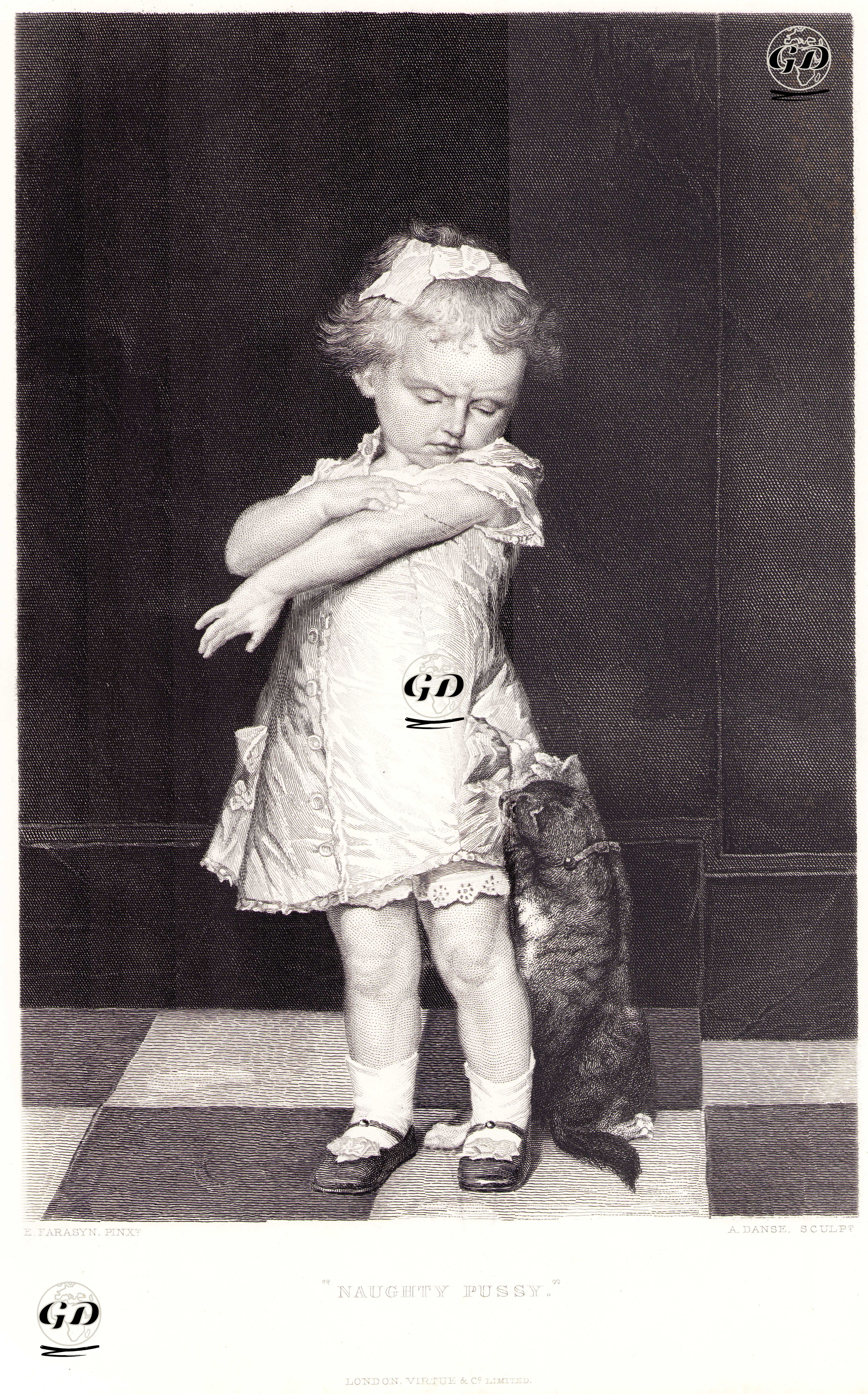 Yaramaz Kedi - Edgard Farasyn (1858-1938) - 1880