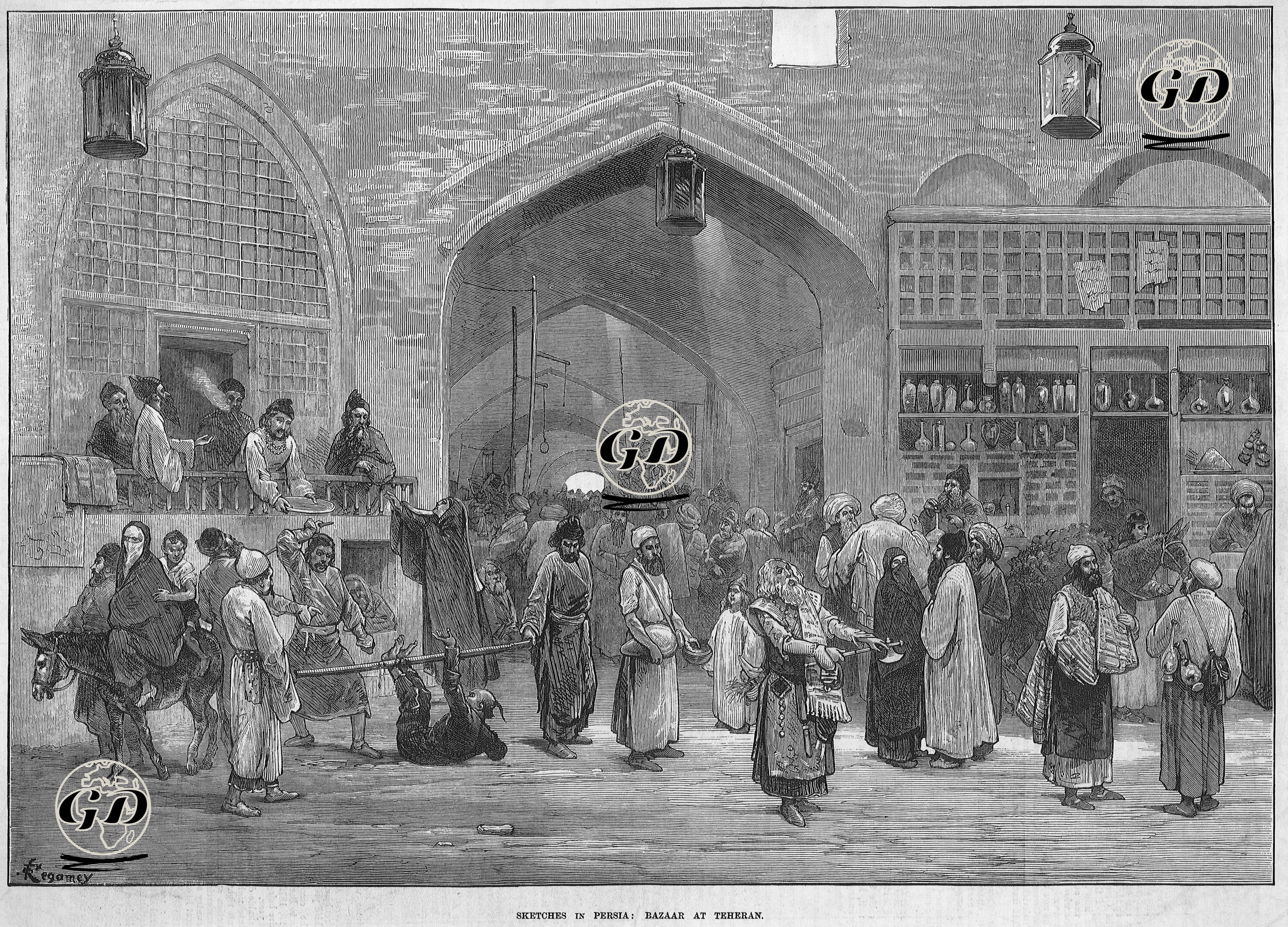 Tahran'da Pazar  -  - 1873