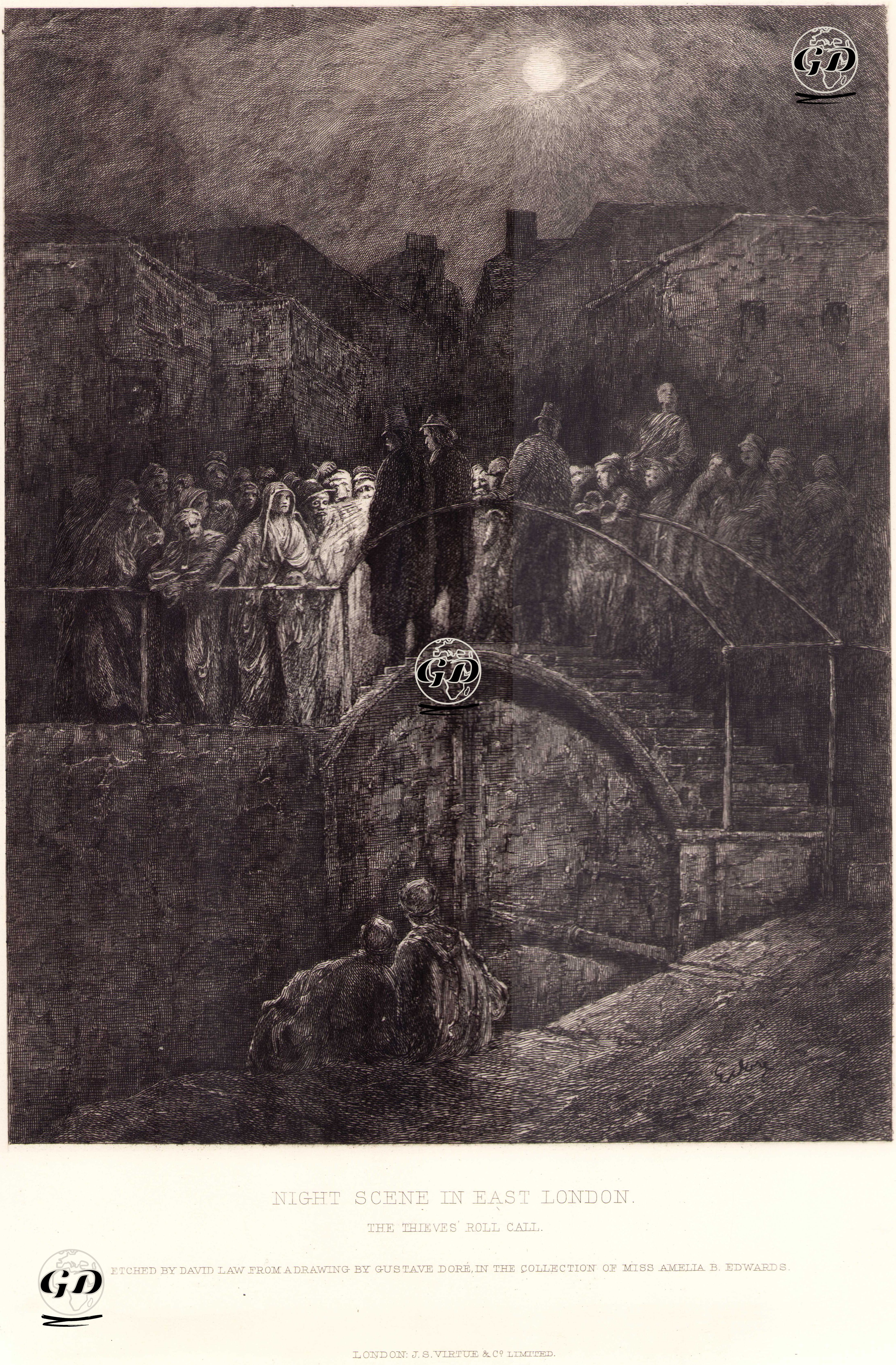 Doğu Londra'dan Bir Manzara, Hırsızların Yoklaması - Gustave Dore (1832-1883) - 1883