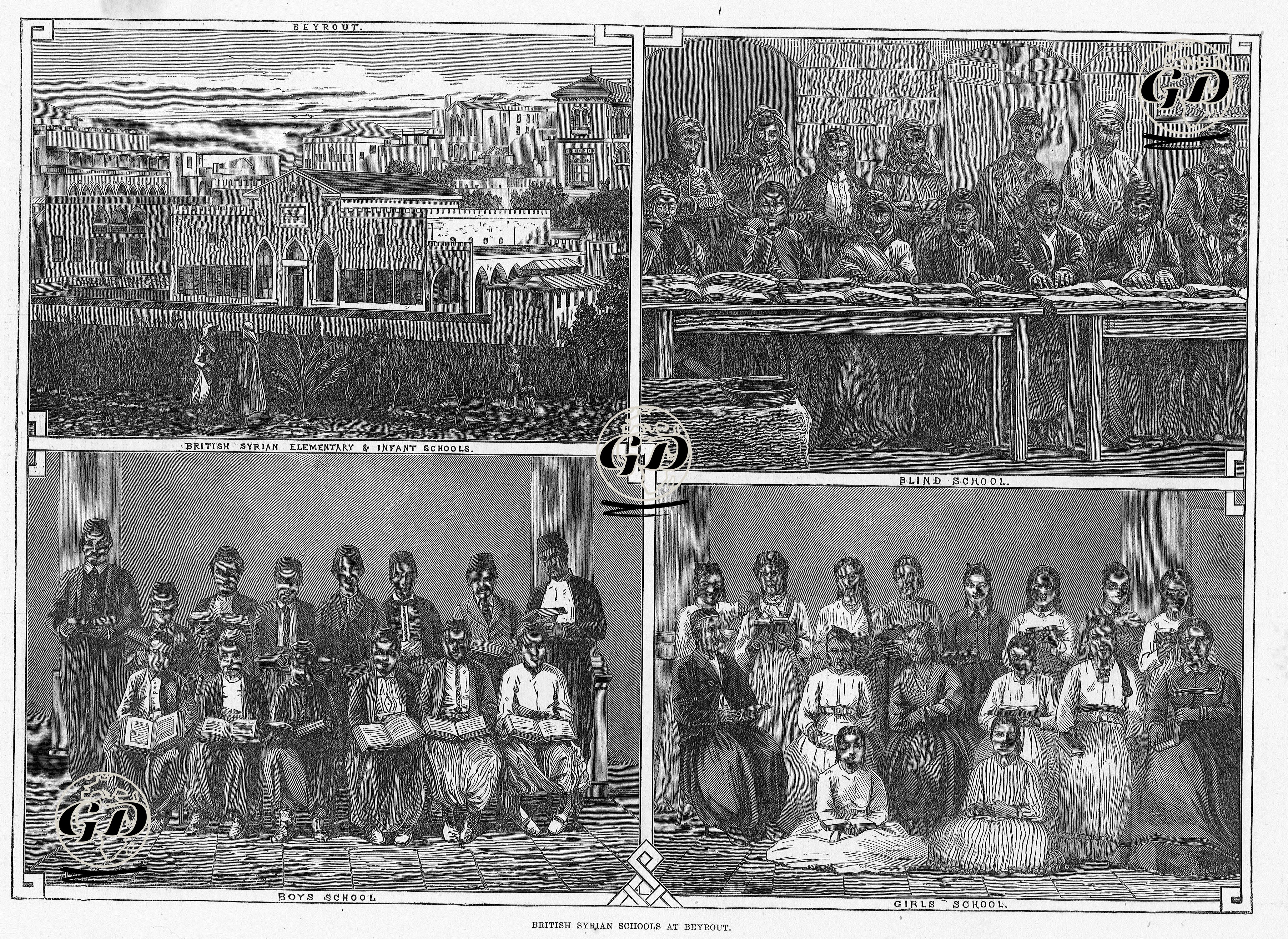 İngilizlerin Beyrut'taki Suriyeli Okulu -  - 1875