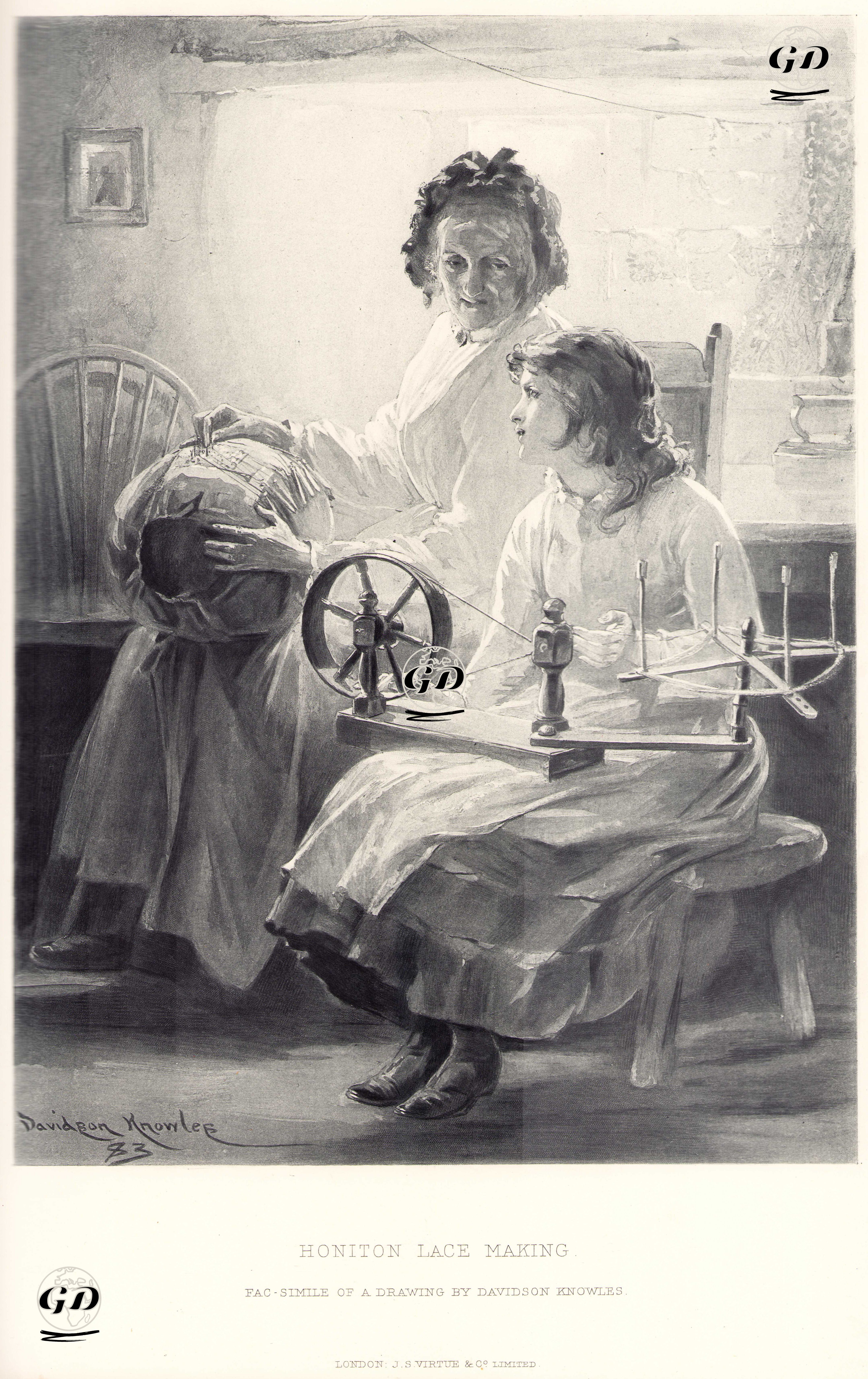 Honiton Dantel İpi Yapımı - Davidson Knowles (1852-1901) - 1884