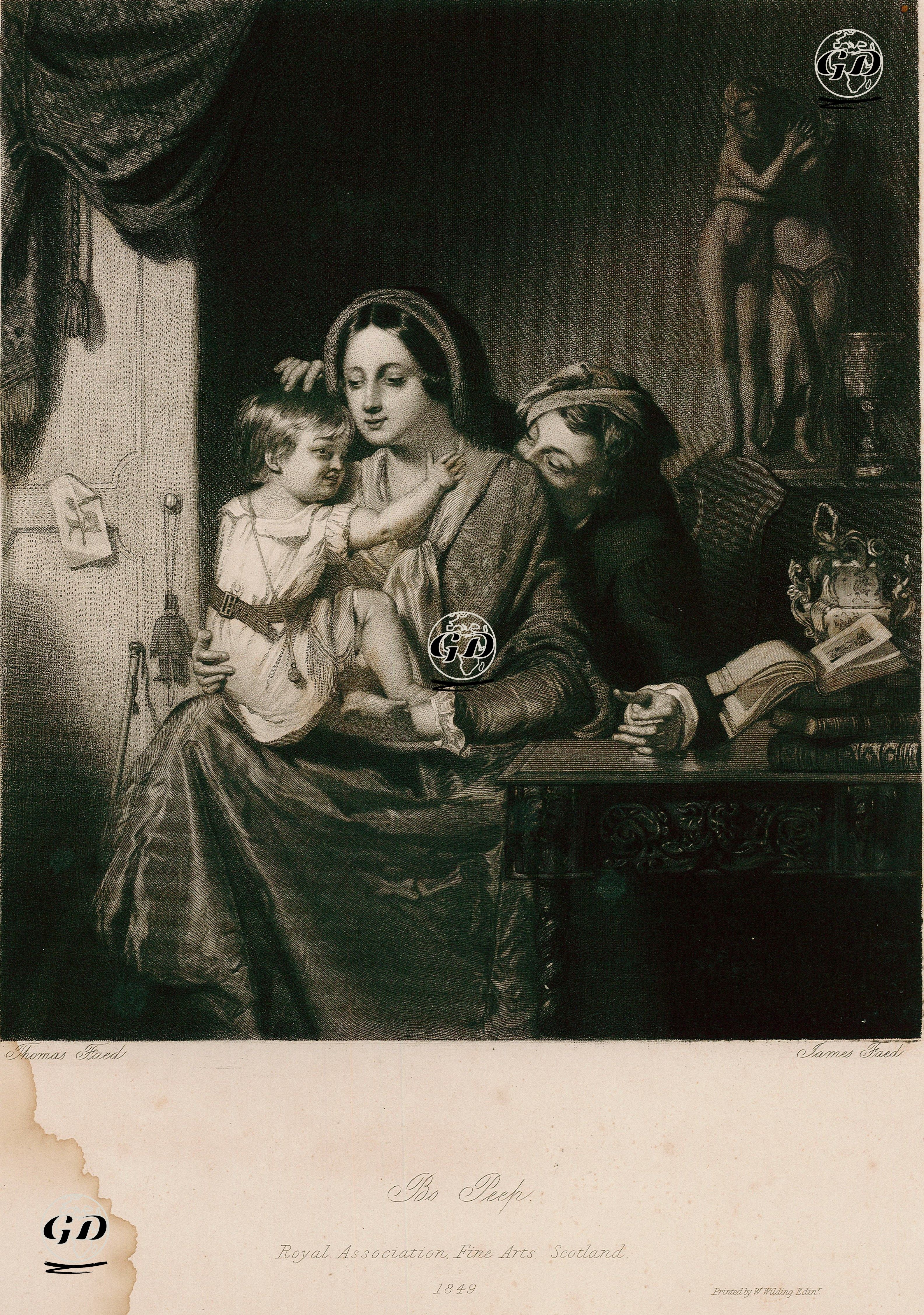 Ce eee Bebek Oyunu - Thomas Faed (1826-1900) - 1849