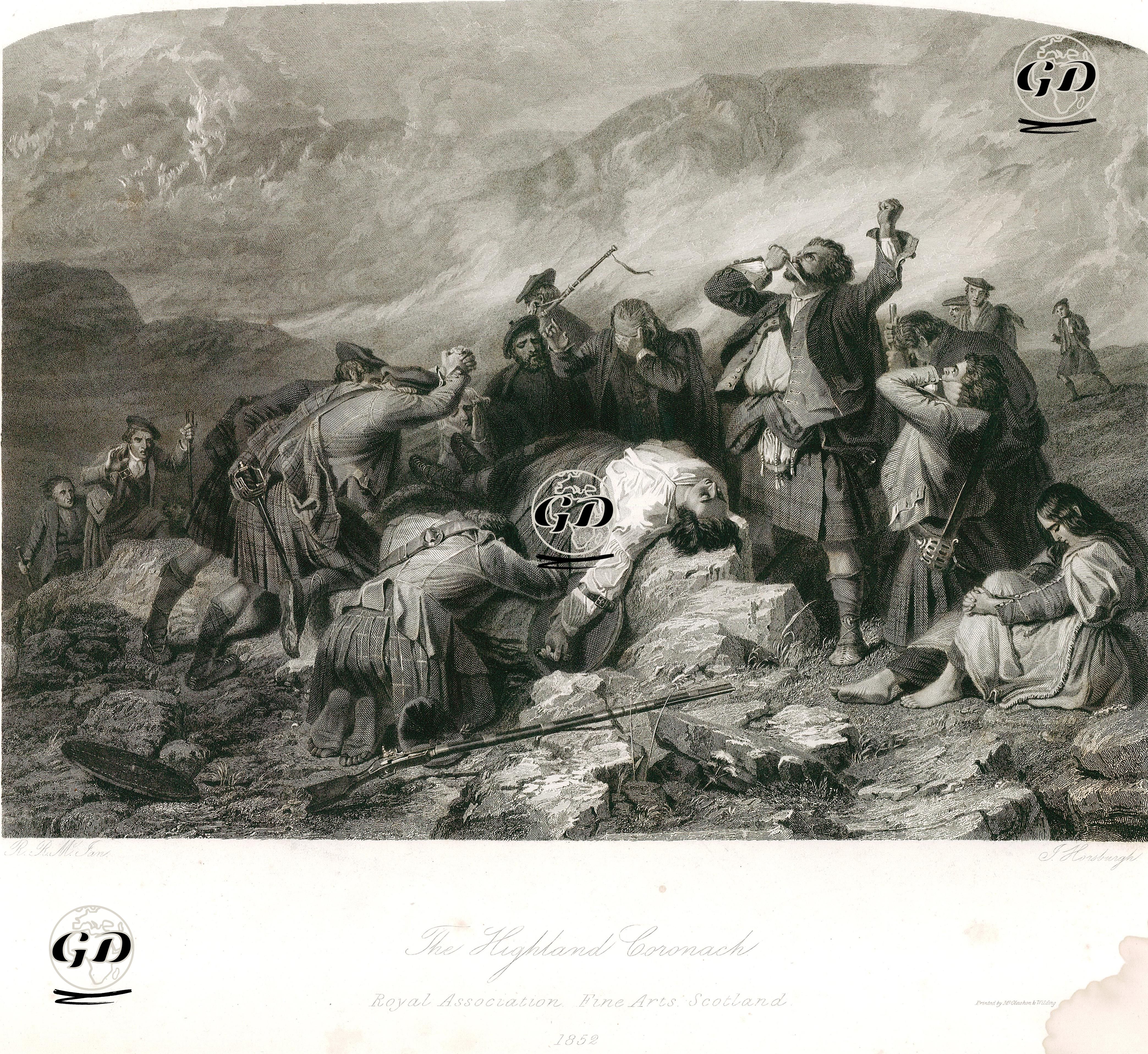 İskoçyalıların Cenaze Ağıtı - Robert Ronald McIan (1803-1856) - 1852