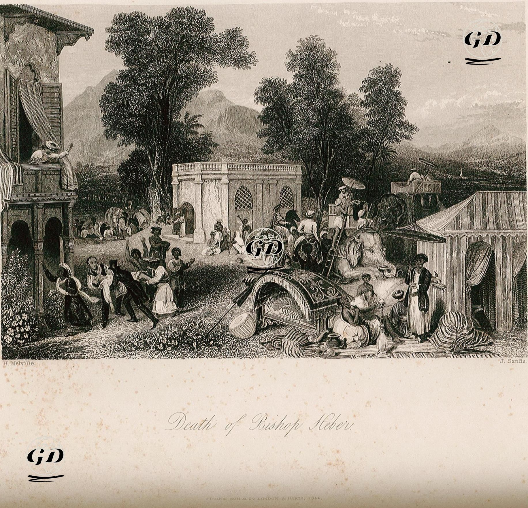 İngiliz Piskoposu Reginald Heber'in Kalküta'da Ölümü  - Henry Melville (1792-1870) - 1844