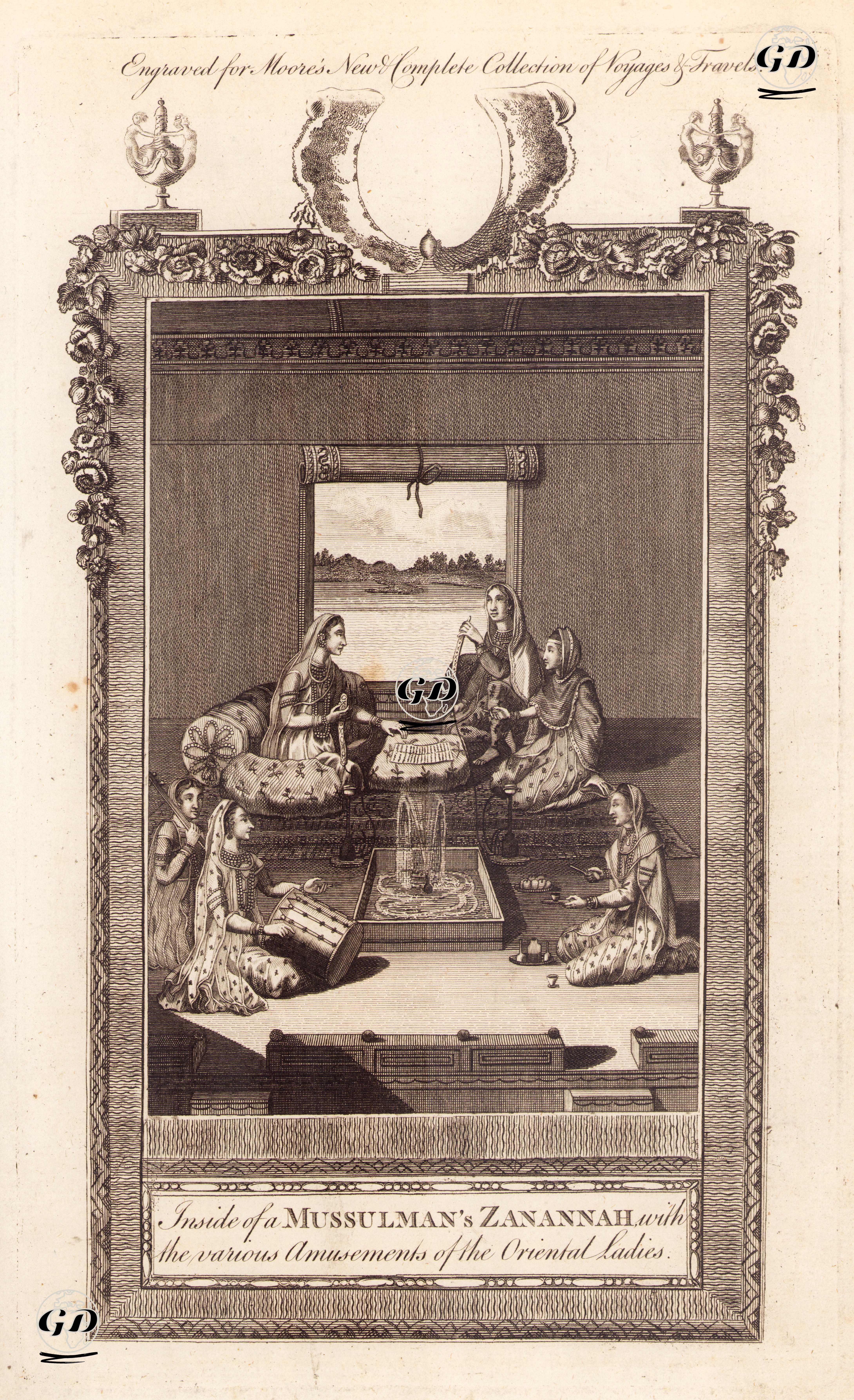 Evin Kadınlar Odasındaki Hintli Müslüman Kadınların Çeşitli Eğlenceleri -  - 1785