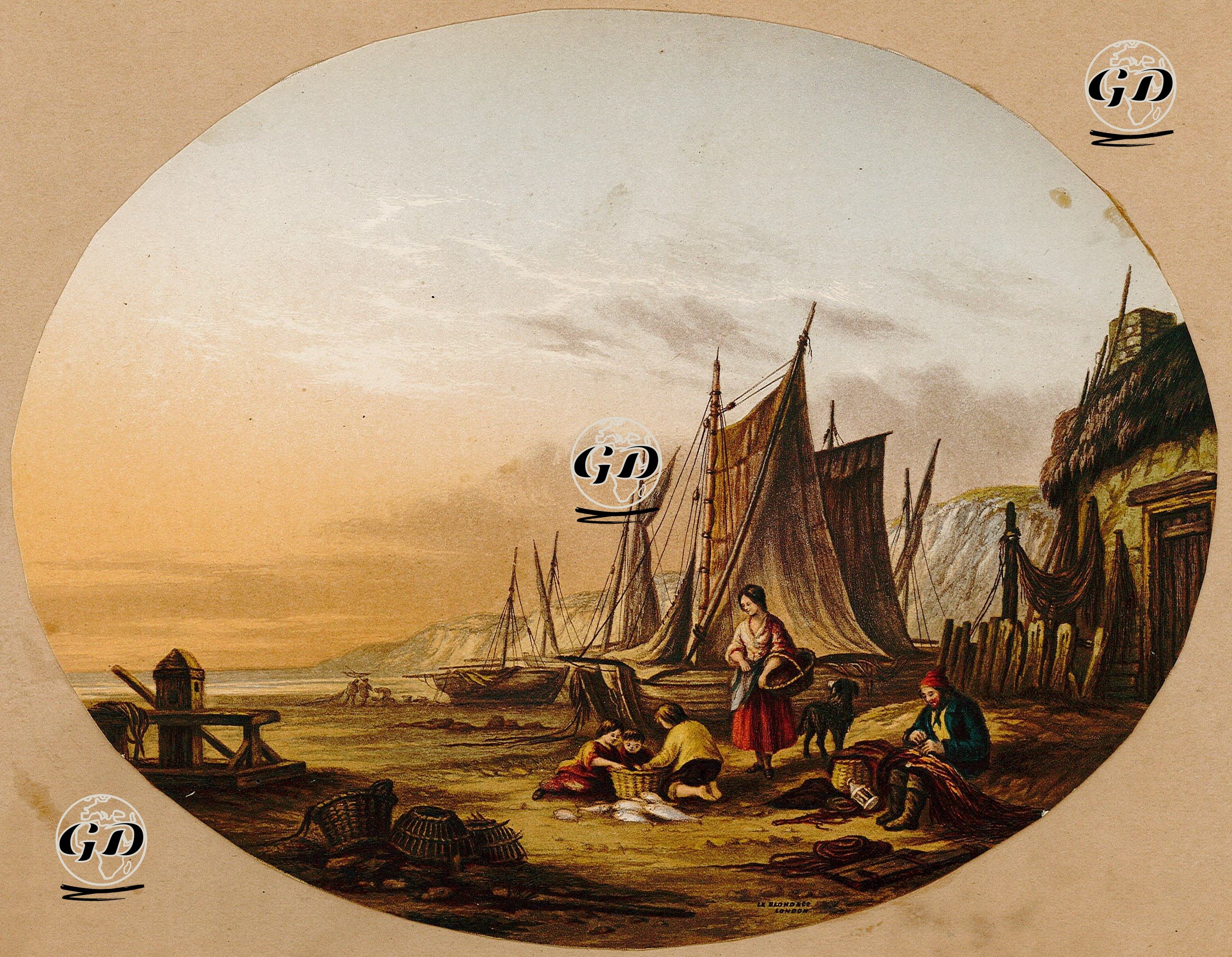 The Fisherman's Hut - Robert Le Bond (1816-1863) - 1859