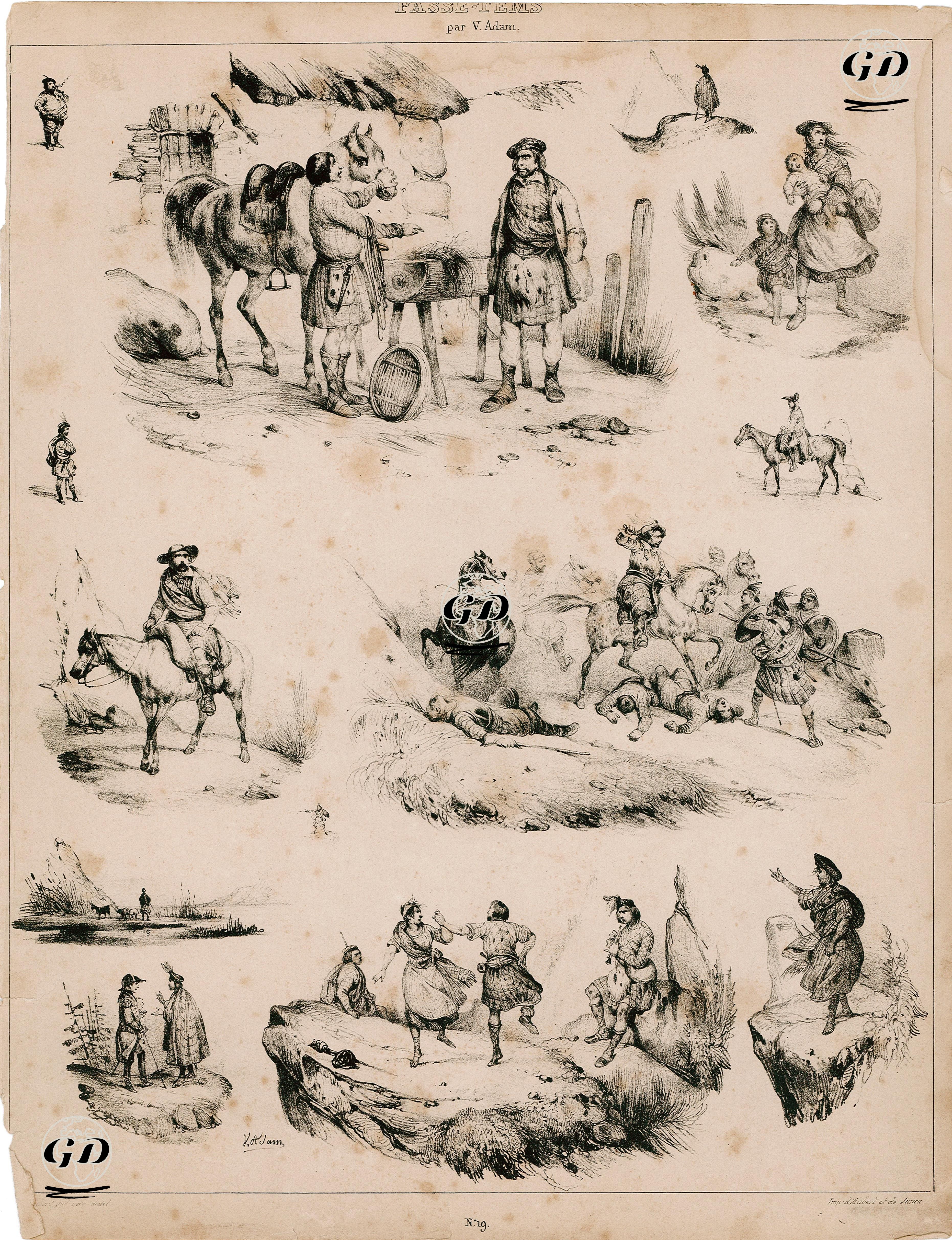 Passe-Tems Par V.Adam, No.19 - Jean Victor Adam (1801-1866) - 1837