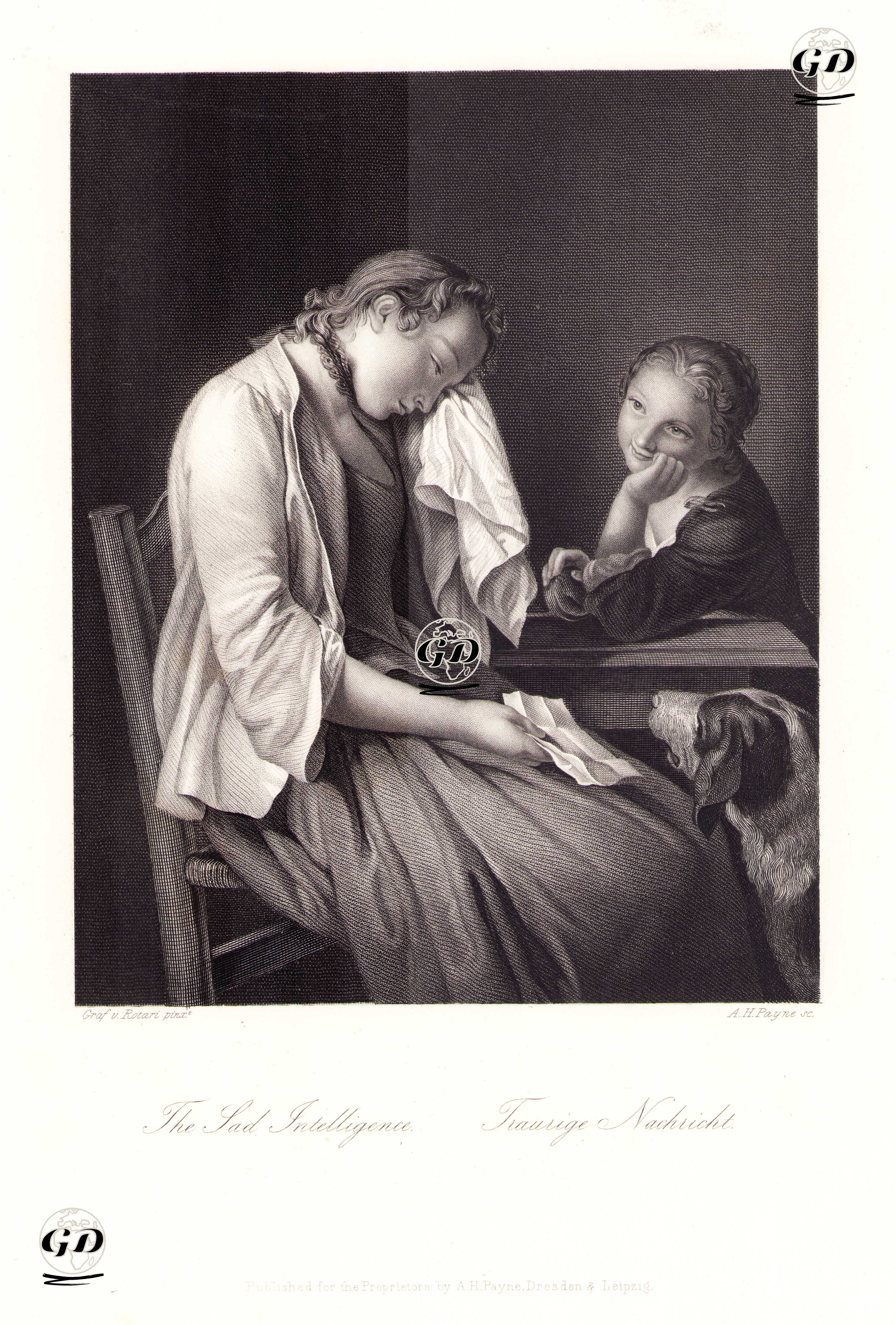 Üzücü Haber - Graf V.Rotari (1707-1762) - 1850's