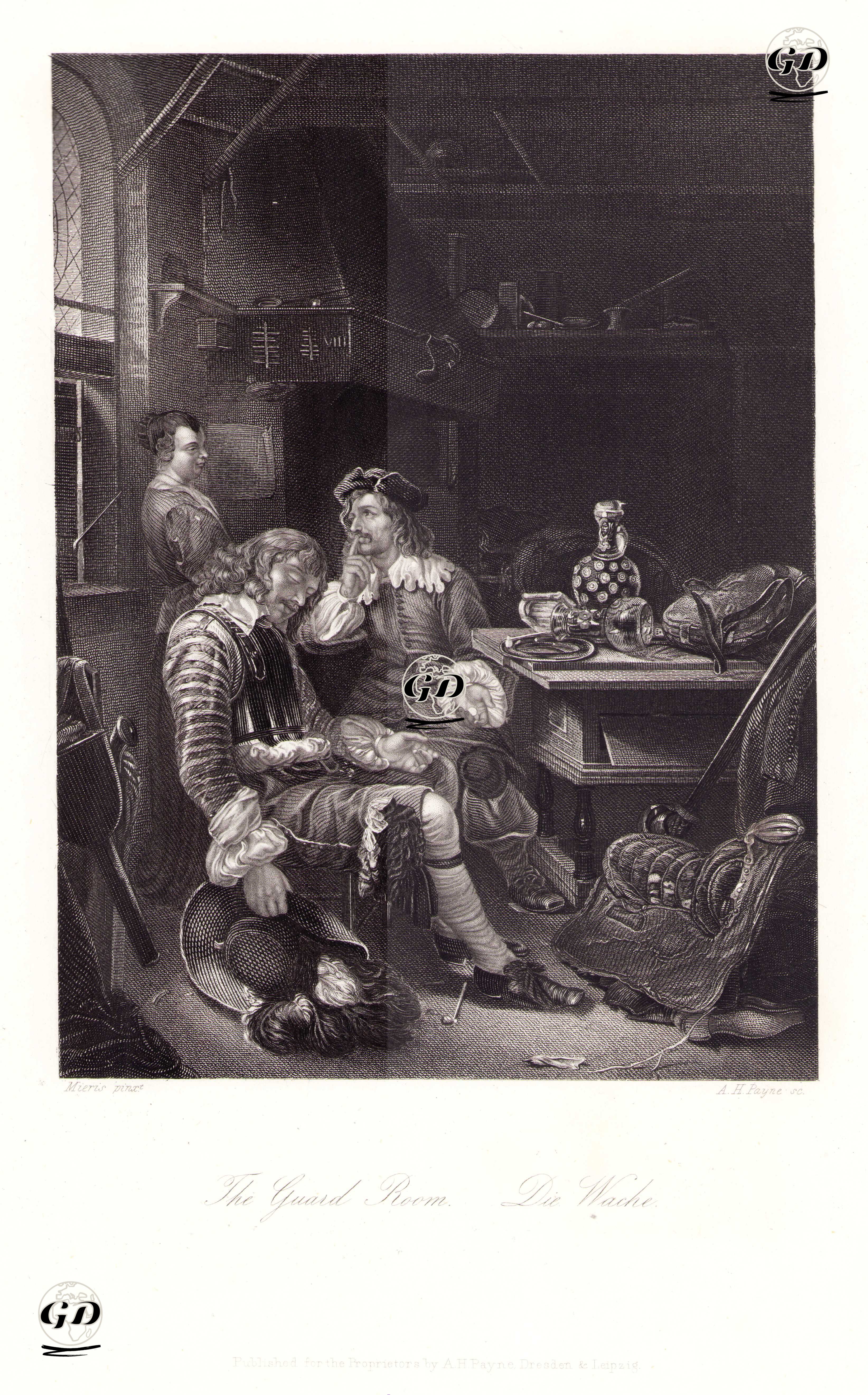 Muhafız Odası - Frans Van Mieris (1635-1681) - 1850's