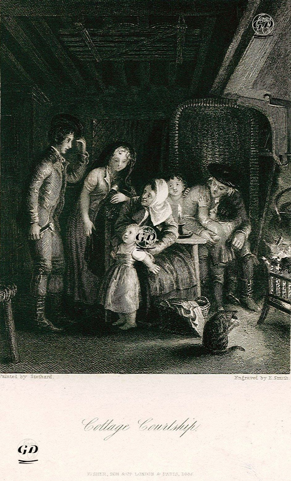 Cottage Courtship - Thomas Stothard (1755-1834) - 1845