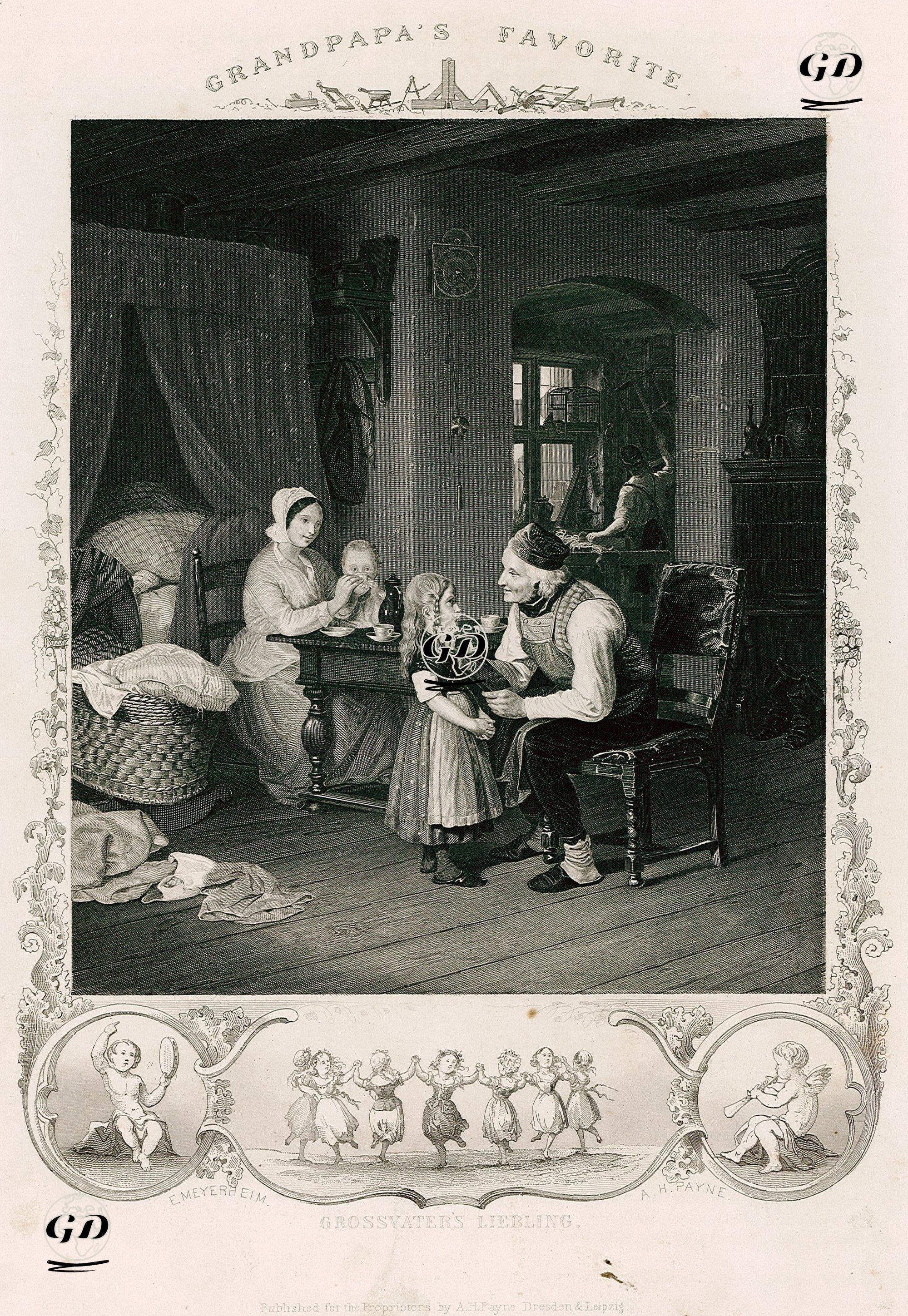 Dedenin En Çok Sevdiği - Friedrich Eduard Meyerheim (1808-1879) - 1850's