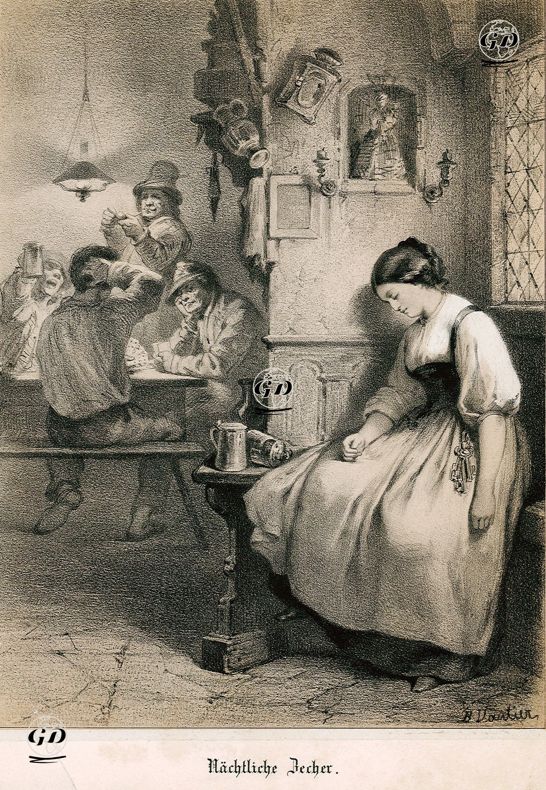 Nachtliche Becher (Nightly Mug) - Benjamin Vautier (1829-1898) - 1850's-1860's
