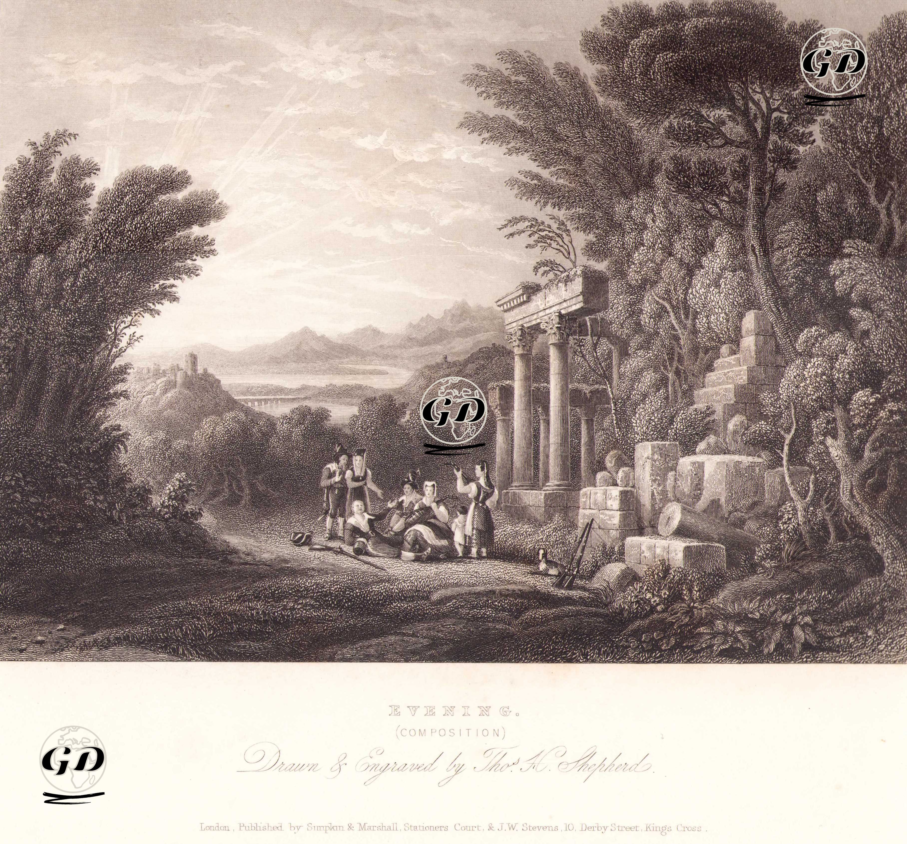 Akşam Eğlencesi - Thomas Hosmer Shepherd (1792-1864) - 1837