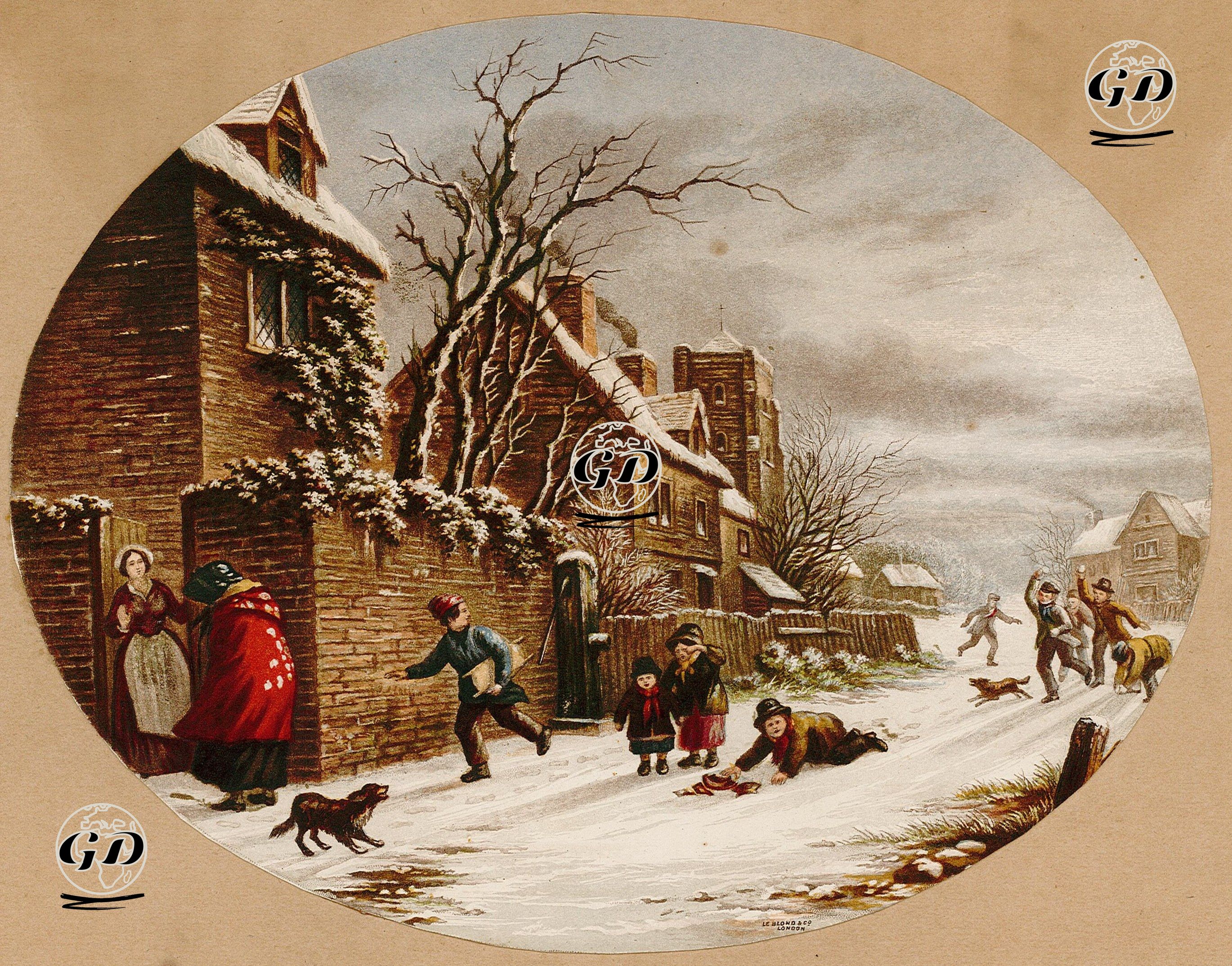 Snowballing - Robert Le Bond (1816-1863) - 1859