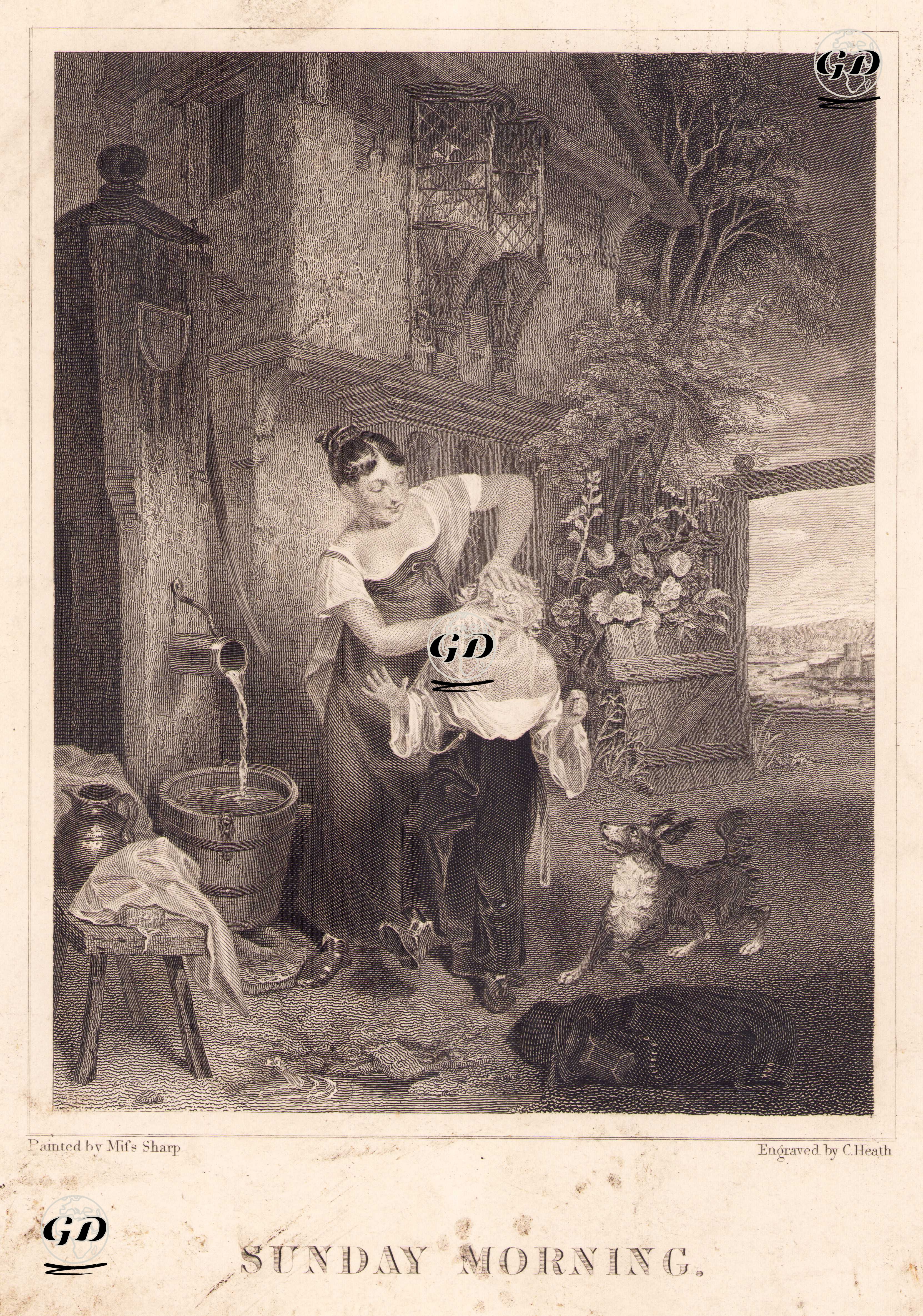 Pazar Sabahı - Michael William Sharp (1776-1840) - 1820's
