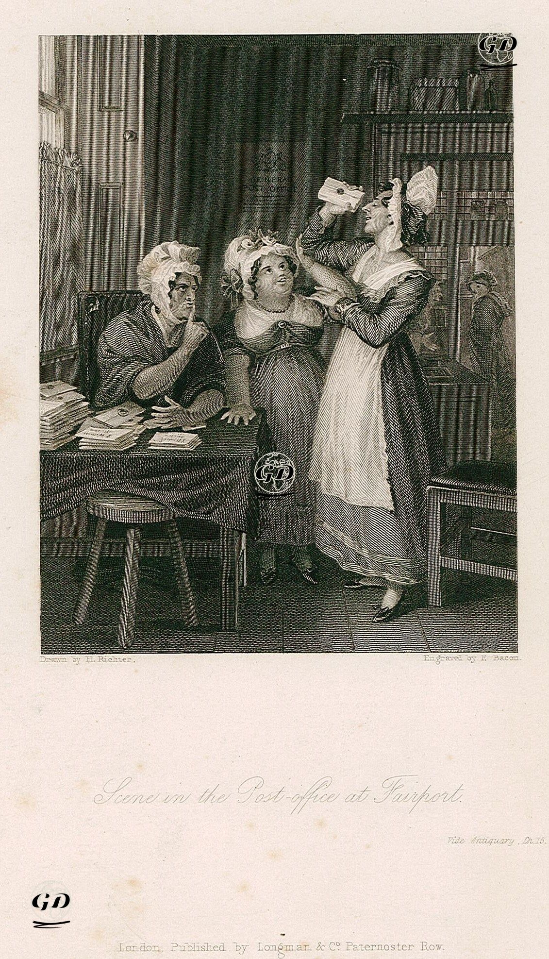Fairport Postanesinden Bir Sahne - Henry James Richter (1772-1857) - 1836