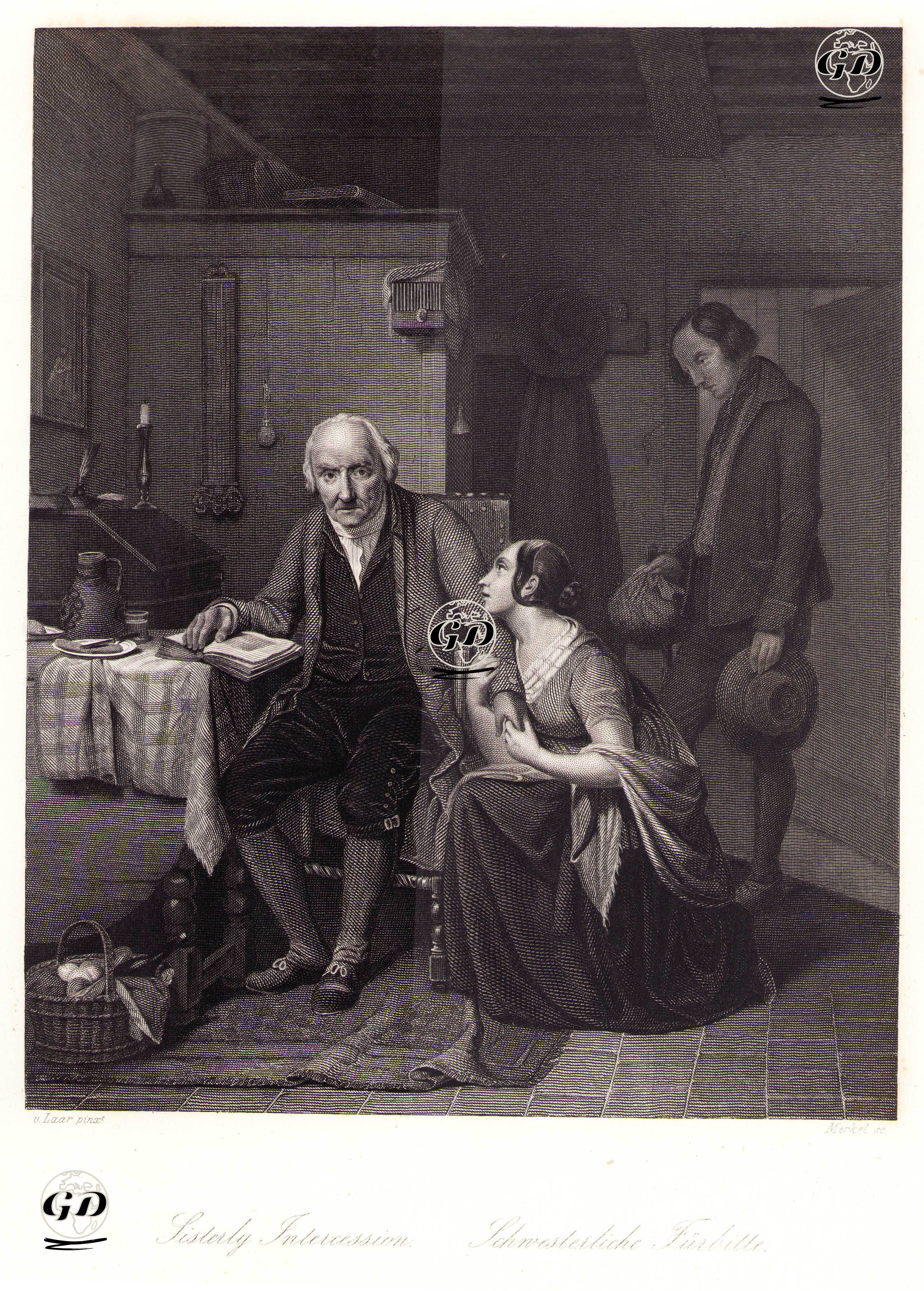 Abisi İçin Kızkardeşin Ricası  - V.Laar - 1850's