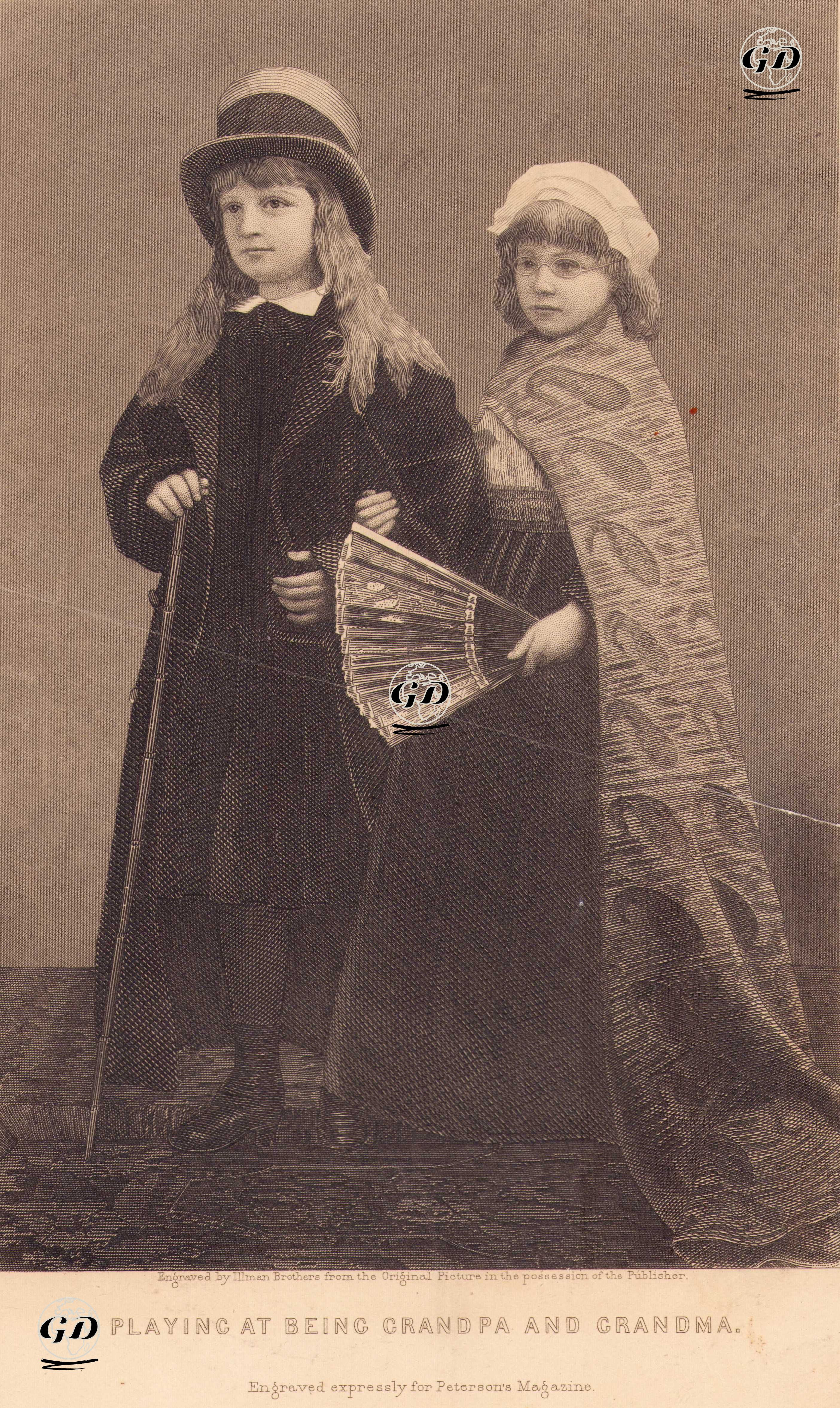 Playing At Being Grandpa And Grandma -  - 1870's-1880's