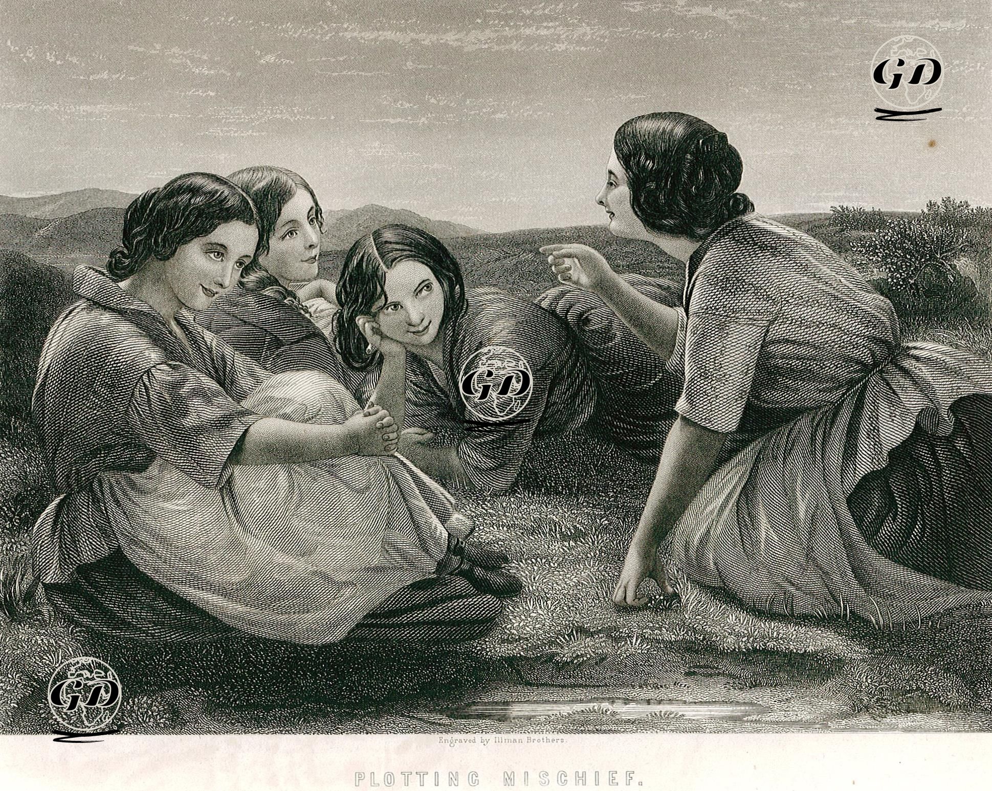 Plotting Mischief - Frank Stone (1800-1859) - 1870's-1880's