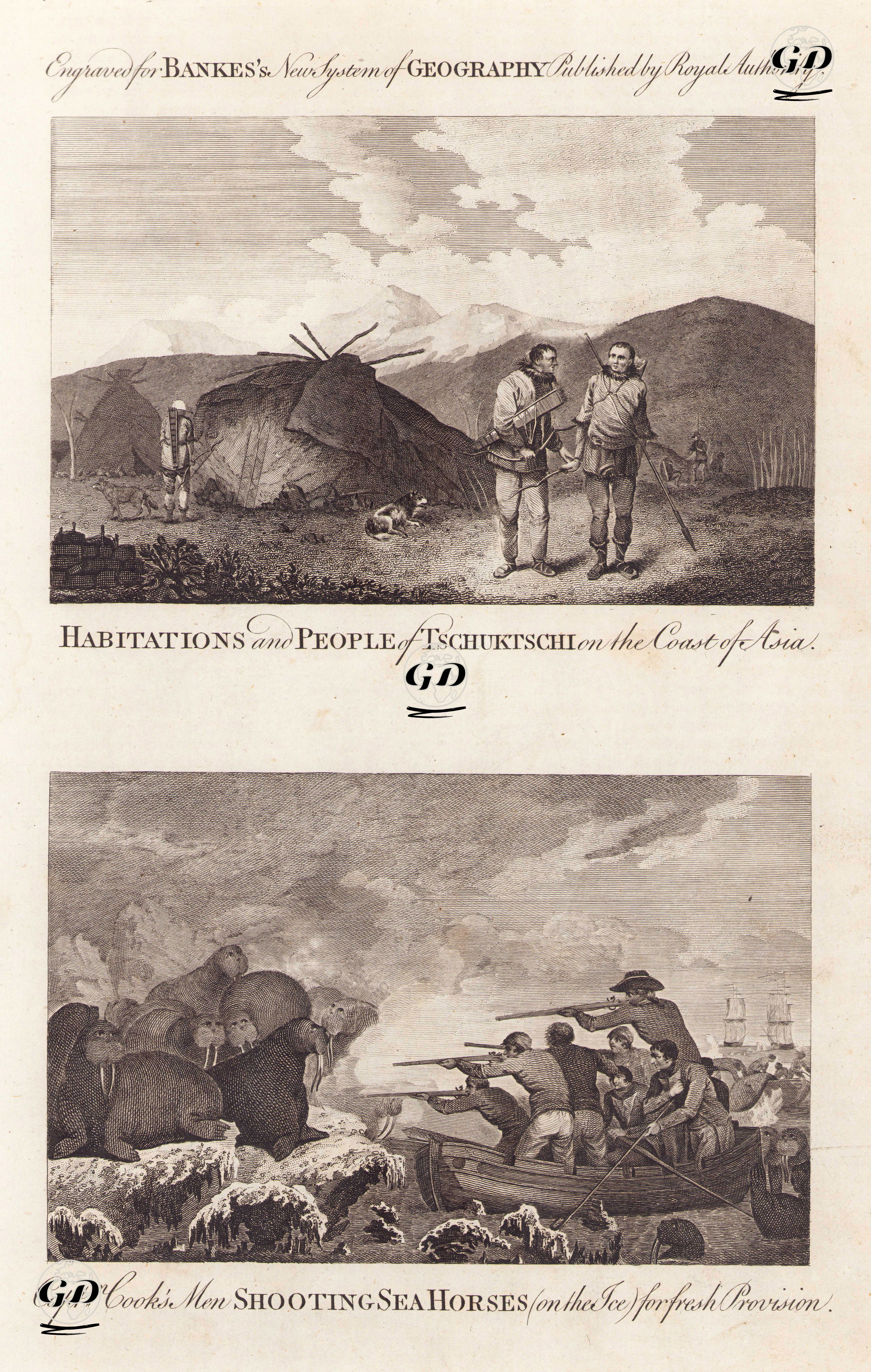 Rusya'da Çukotka (Çukçi) Yarımadasında Yaşayan Chukchiler Ve Yaşantıları-Kaptan James Cook'un Mürettebatnın Taze Et İçin Fok Balıklarını Vurmaları -  - 1787