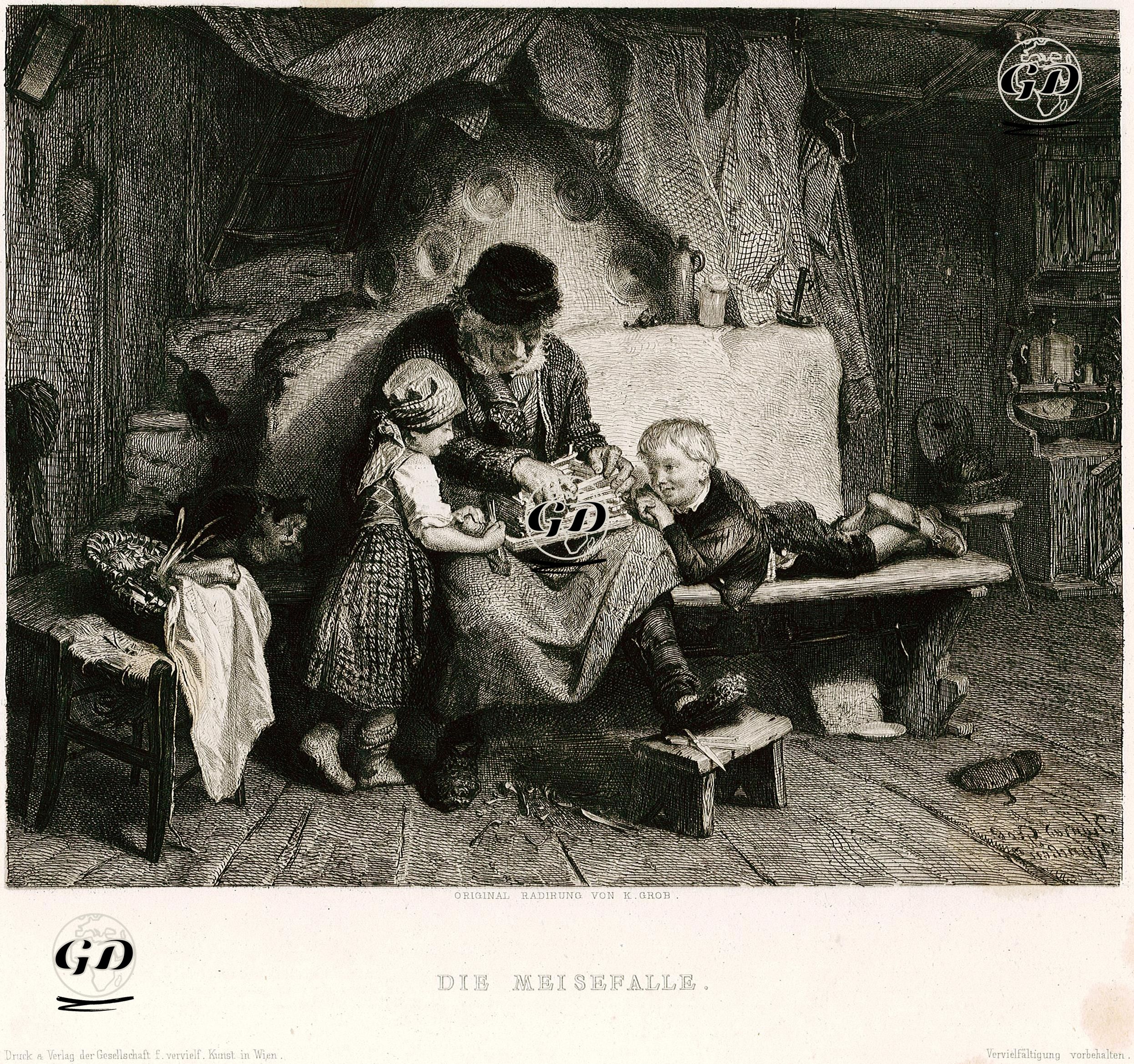 Die Meisefalle (Mousetrap) - Konrad Grob (1828-1904) - 1881