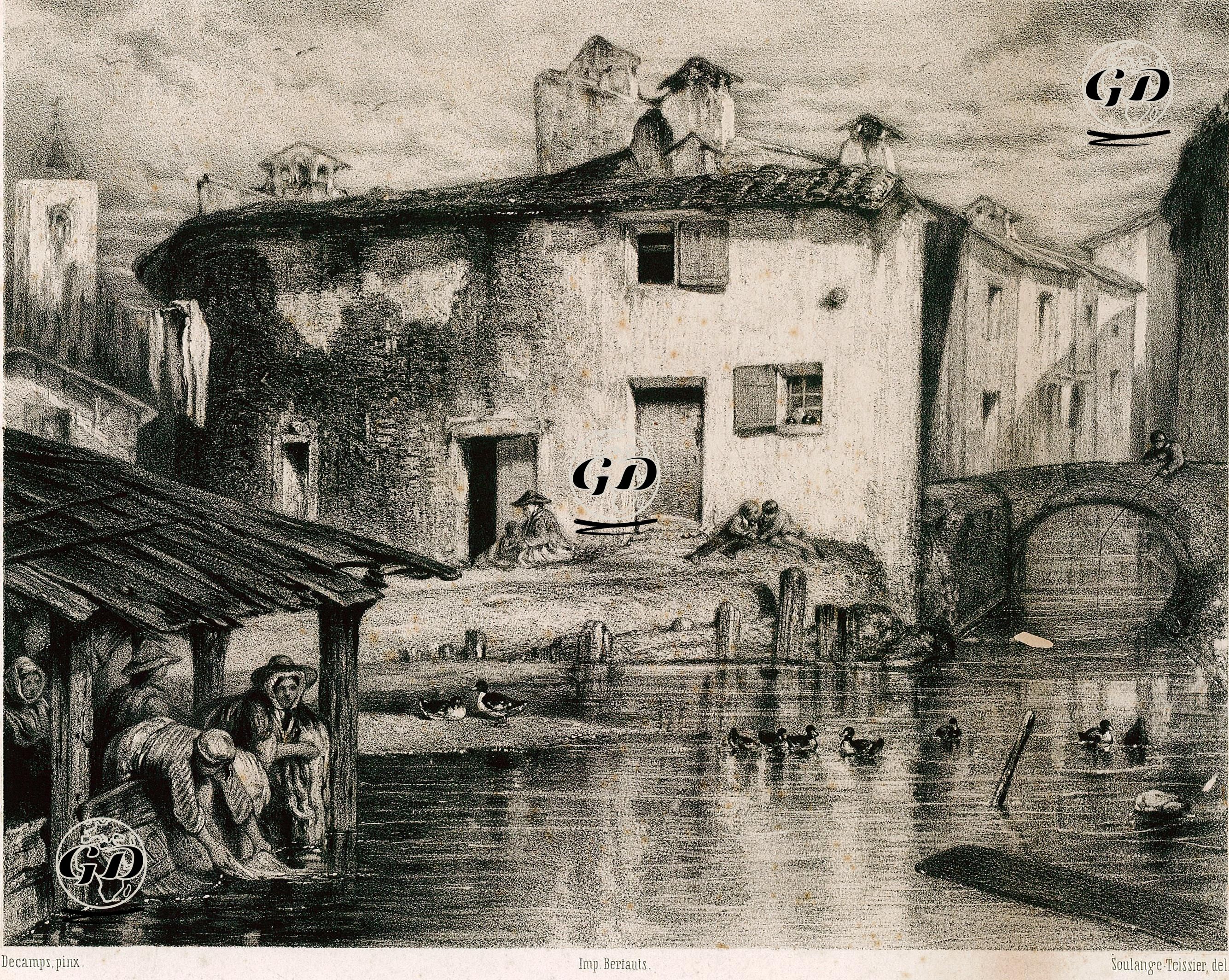 Çamaşırhane - Alexandre Gabriel Decamps (1803-1860) - 1840's-1850's