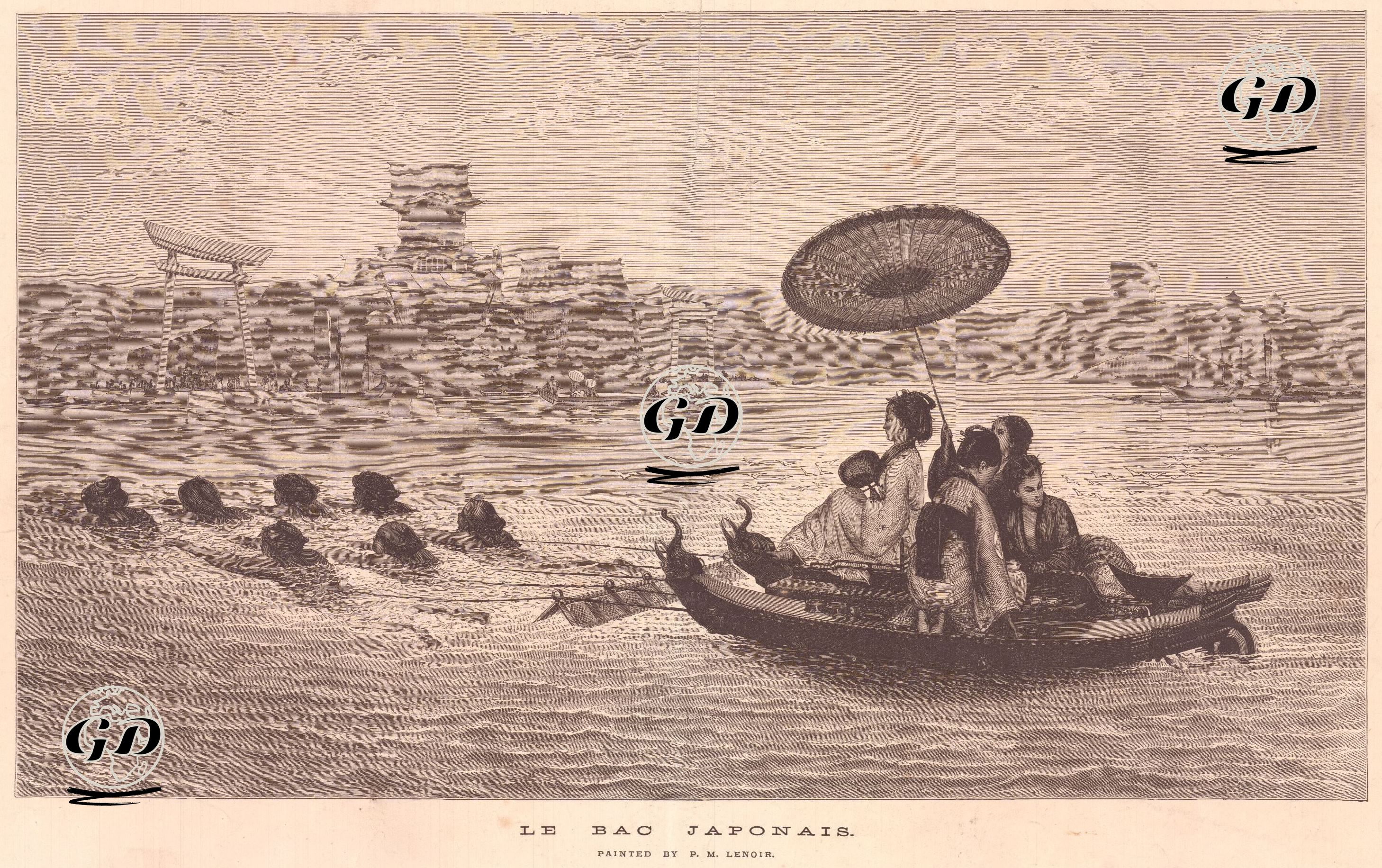 Japon Kadınlarının Gezi Kayığı - Maurice Lenoir (1872-1931) - 1874